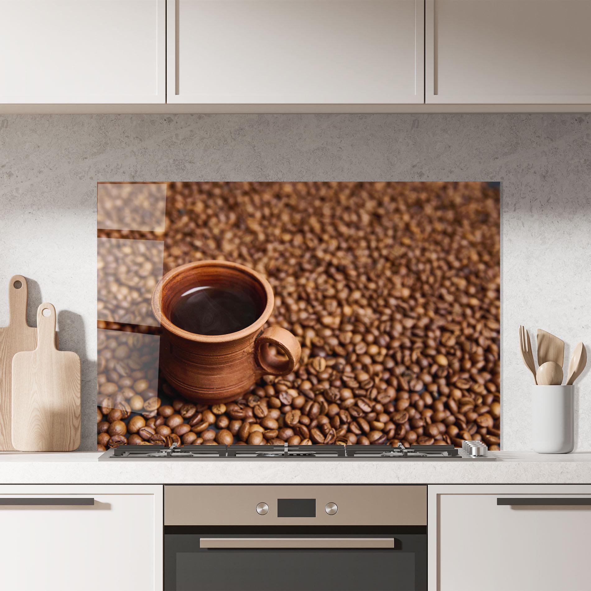 Panou Sticla Bucatarie Clay Coffee Cup mockup 7