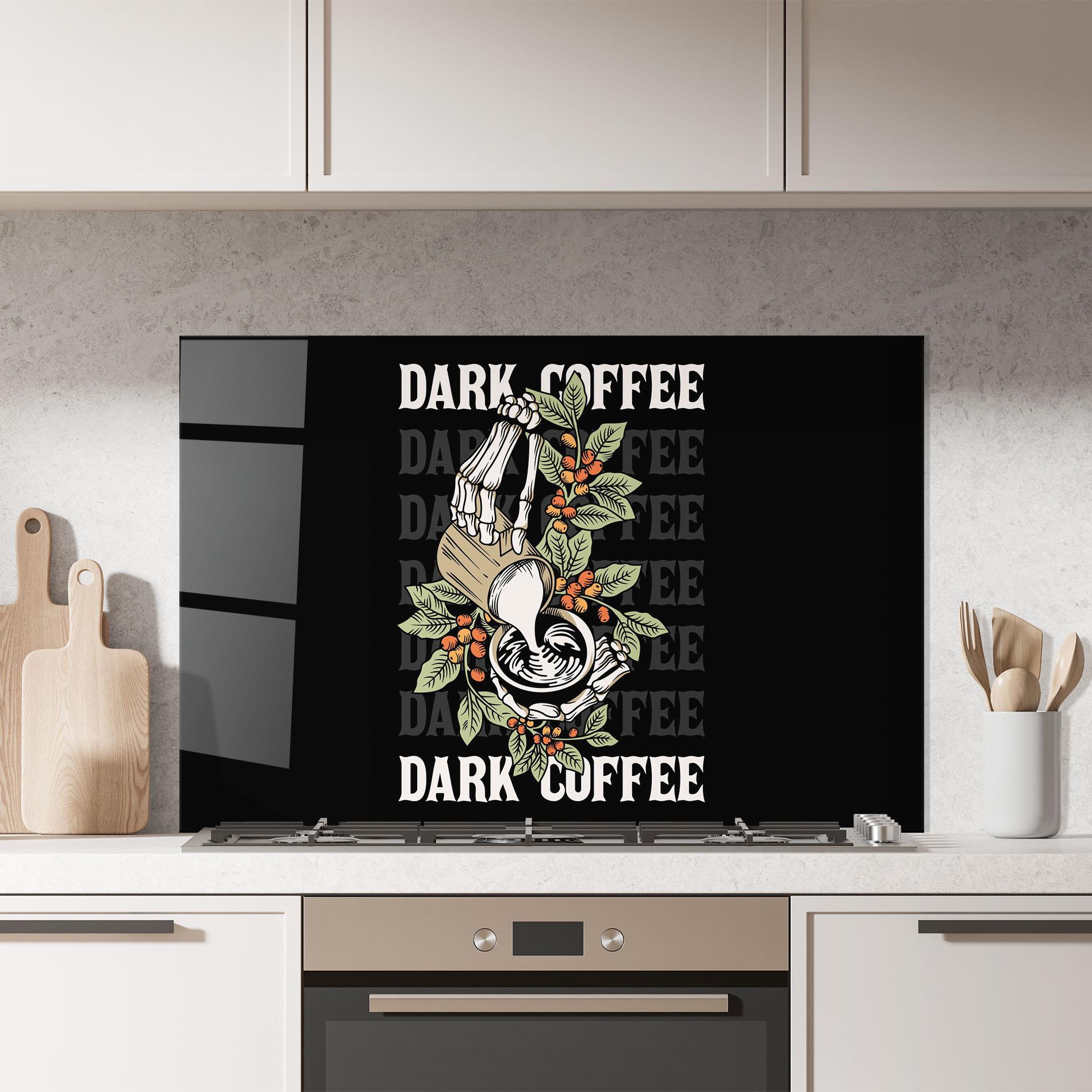 Panou Sticla Bucatarie Dark Coffee mockup 7