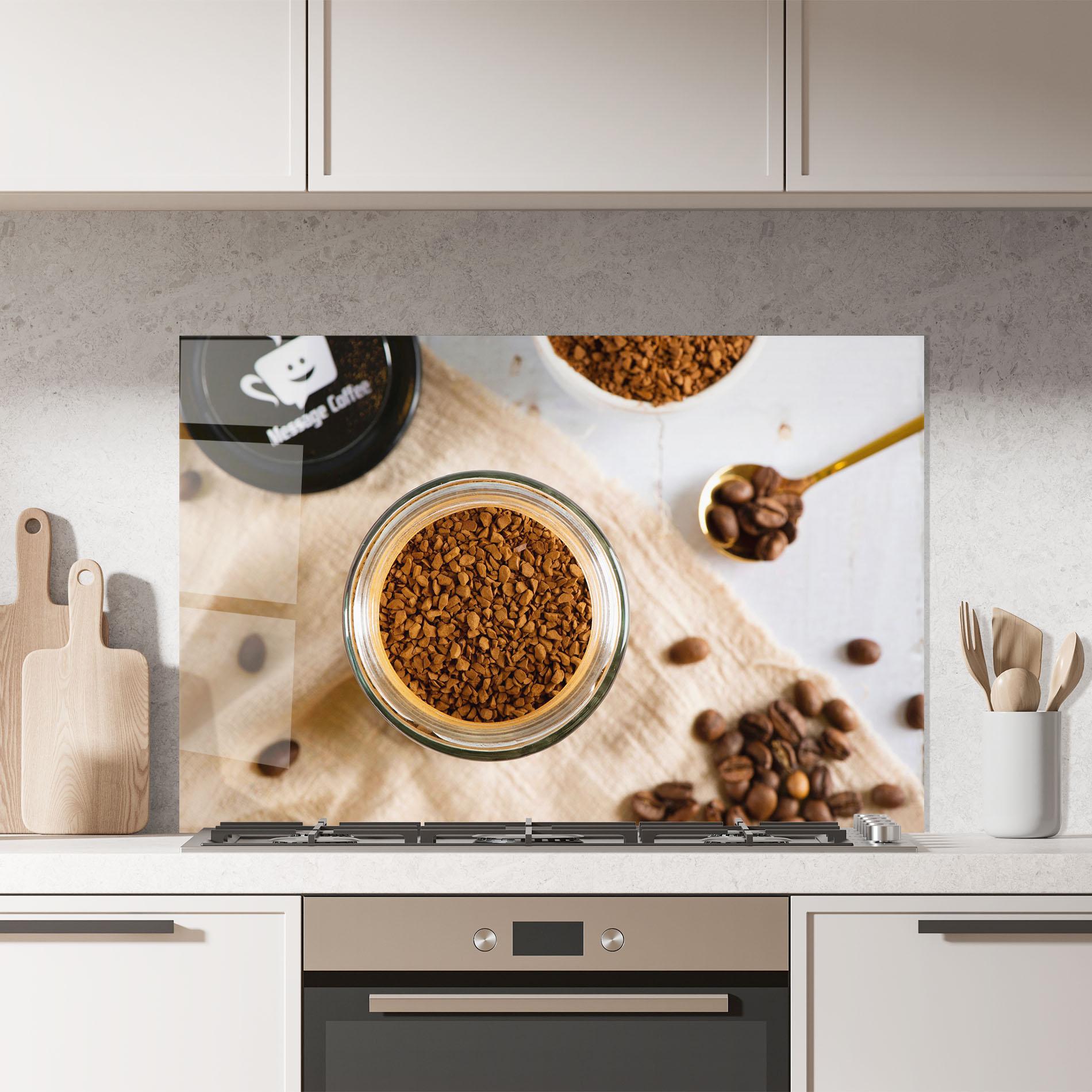 Panou Sticla Bucatarie Ground Coffee mockup 7