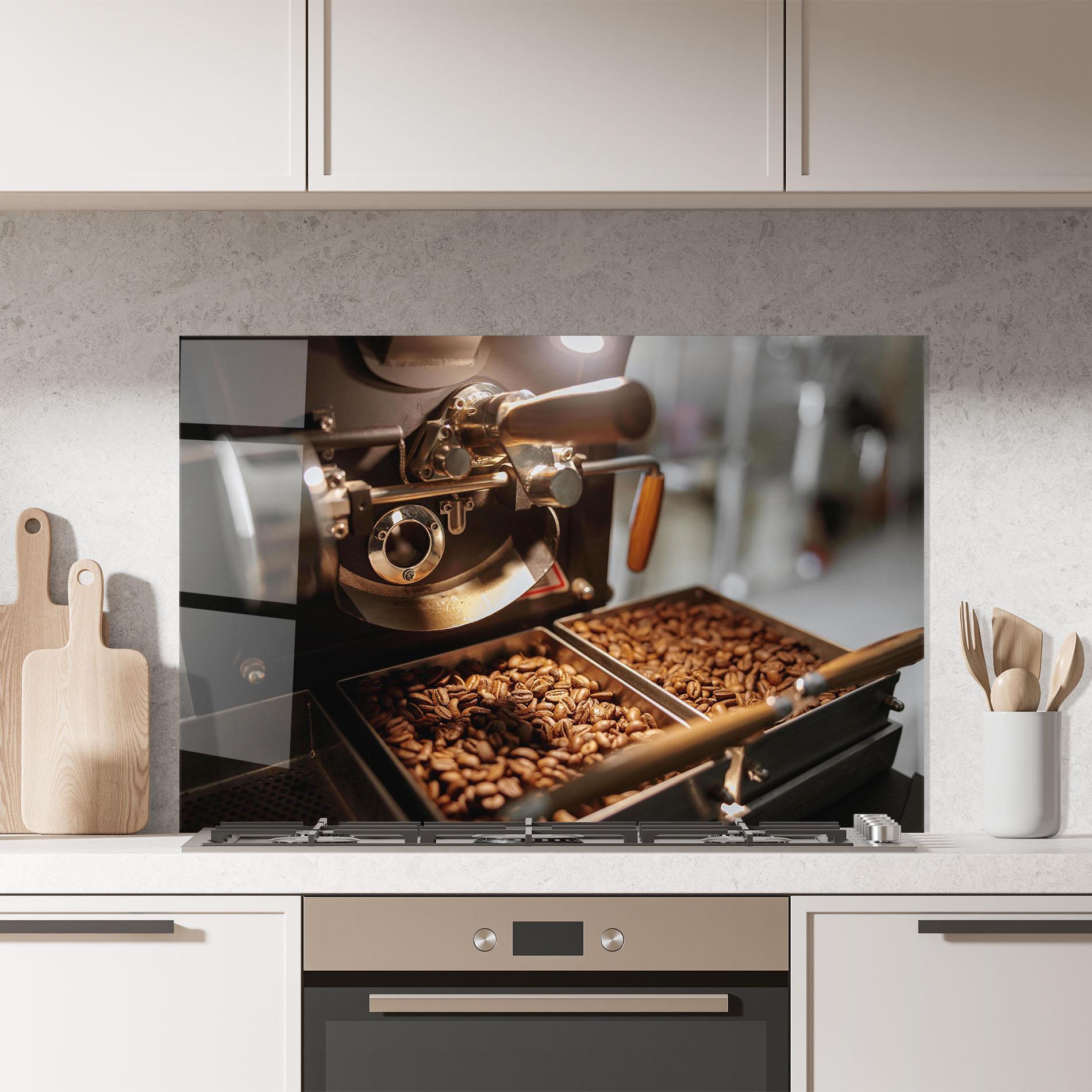 Panou Sticla Bucatarie Industrial Coffee Machine mockup 7