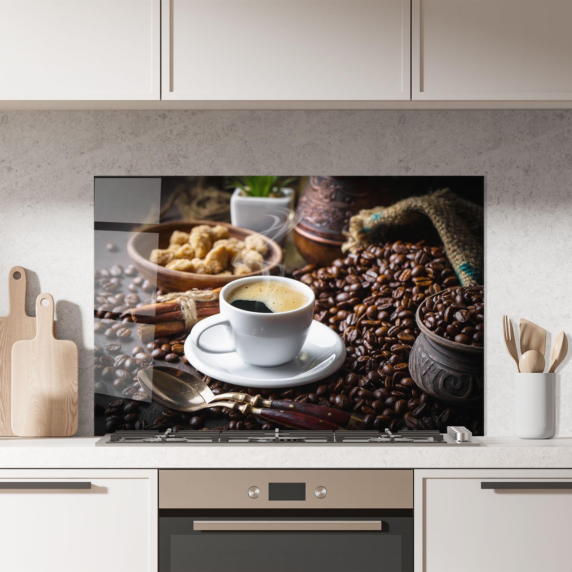 Panou Sticla Bucatarie Old Coffee Cup mockup 7