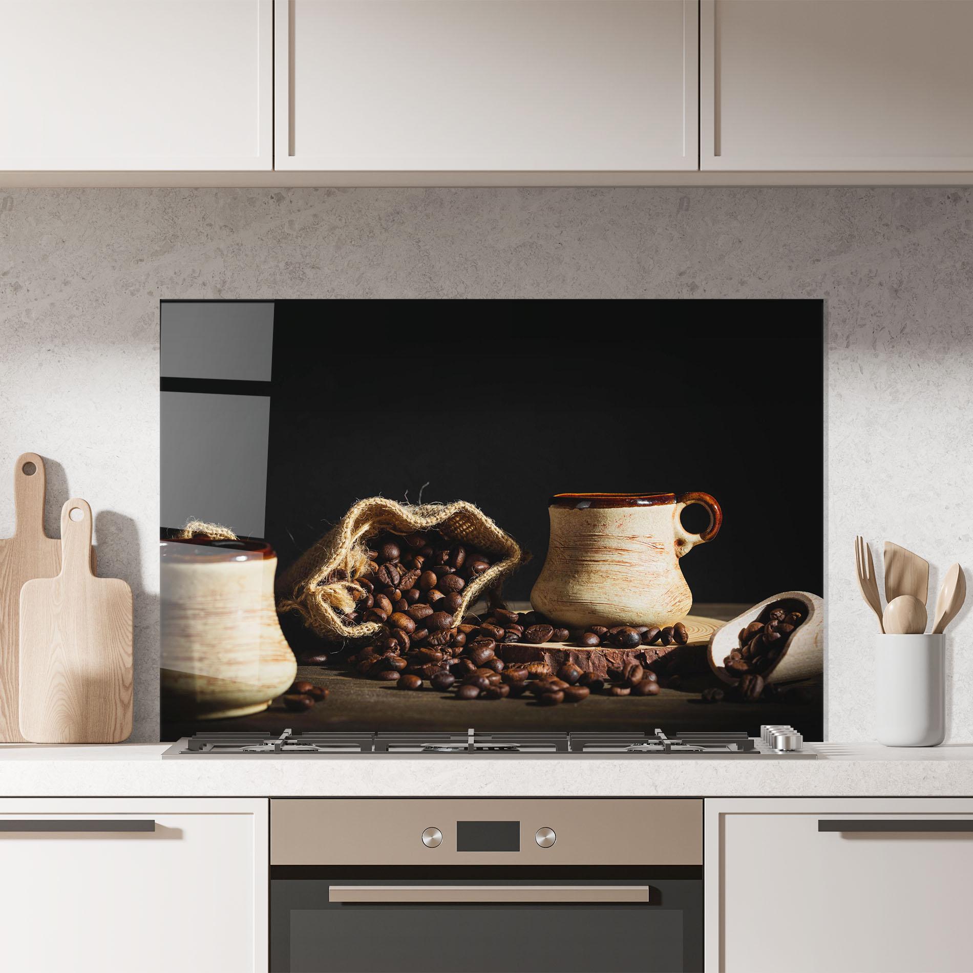 Panou Sticla Bucatarie Old Cup Of Coffee mockup 7