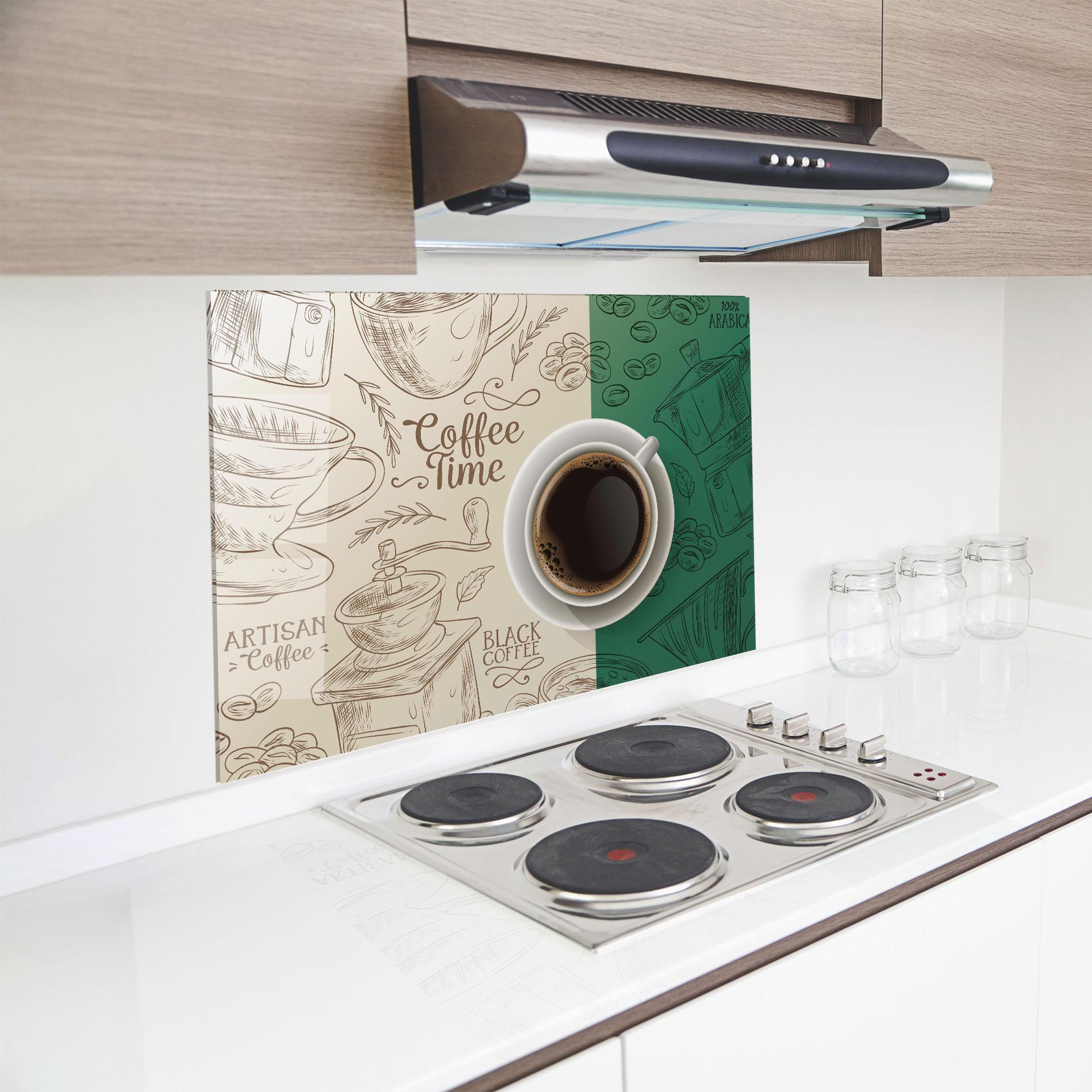Panou Sticla Bucatarie Artisan Coffee mockup 8