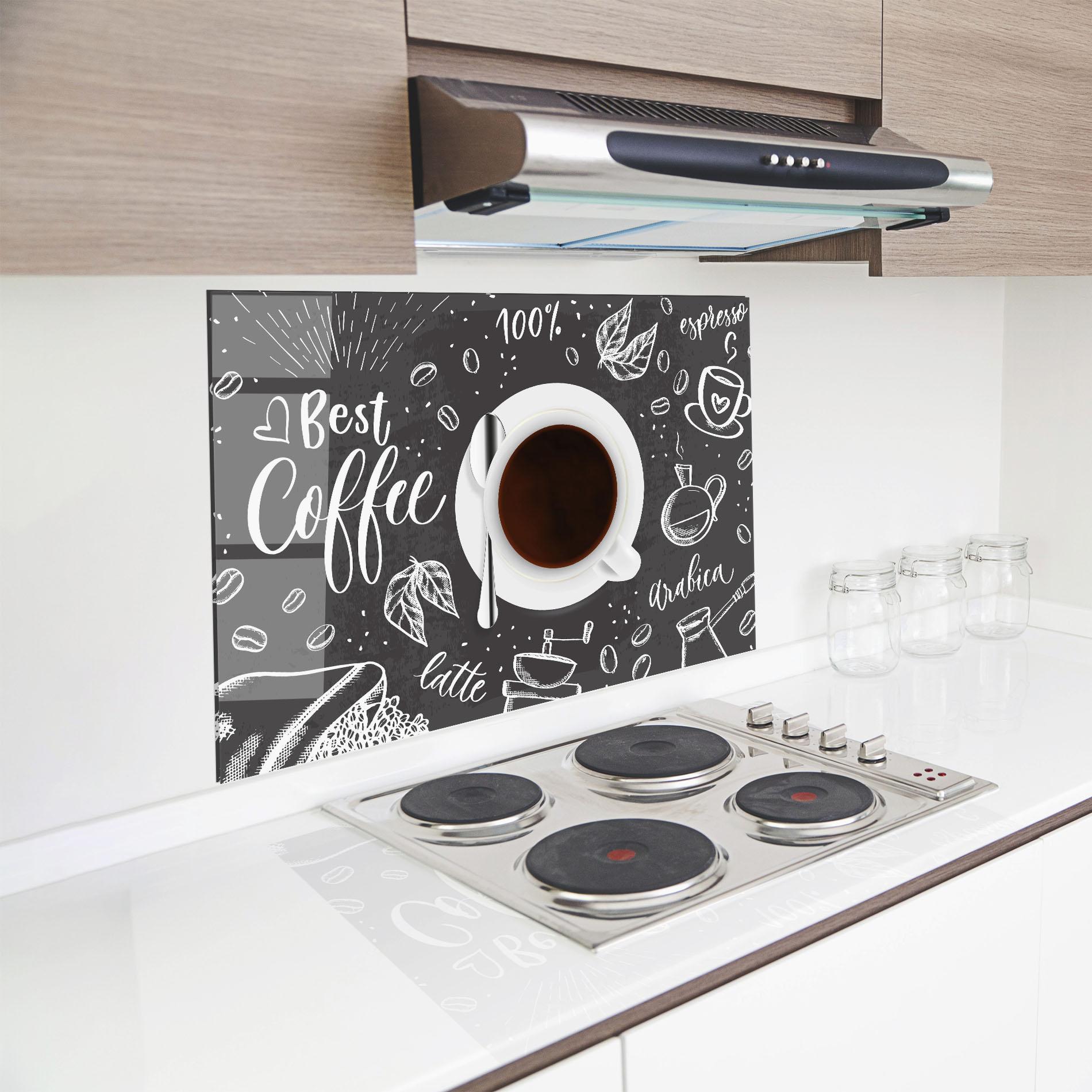 Panou Sticla Bucatarie Best Coffee mockup 8