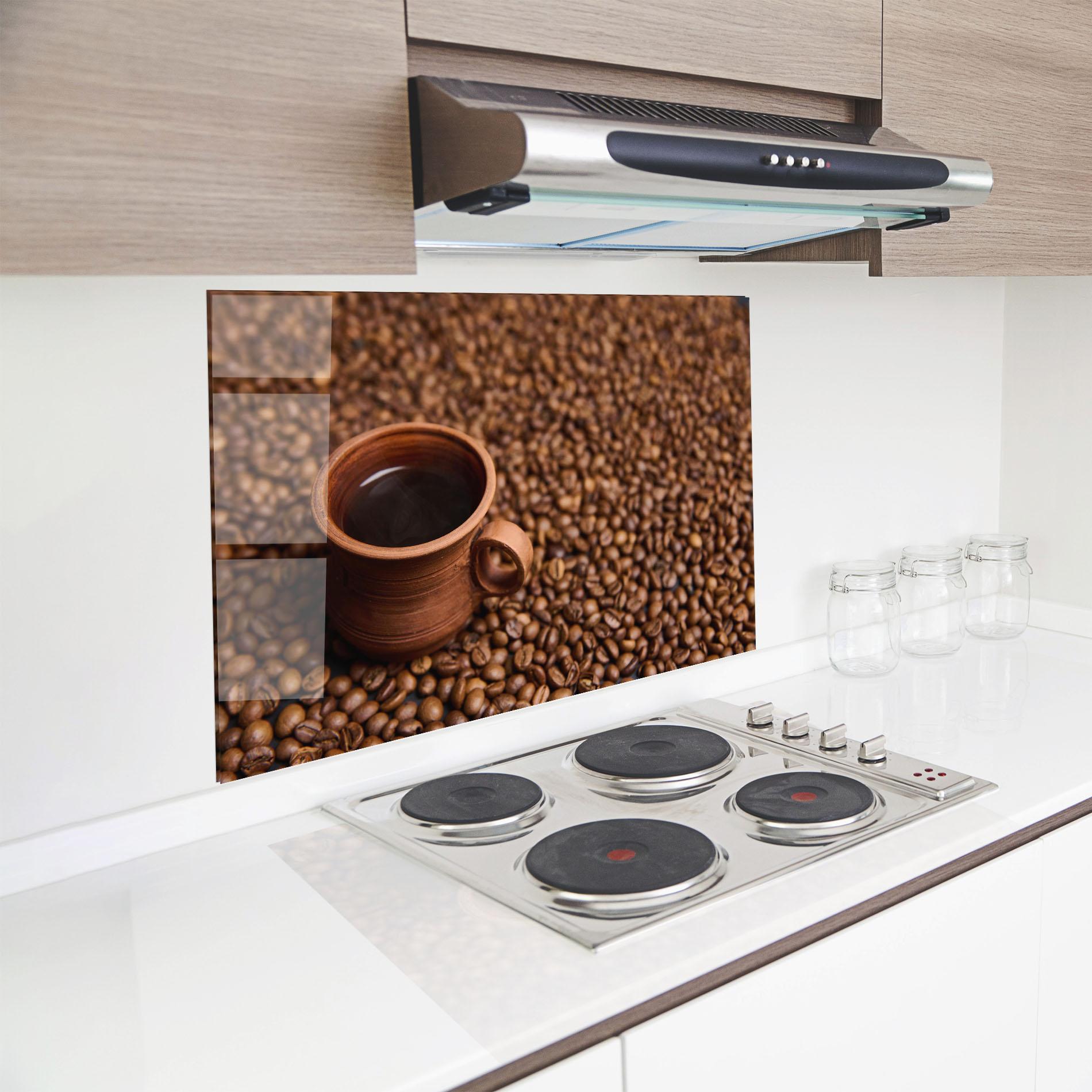 Panou Sticla Bucatarie Clay Coffee Cup mockup 8