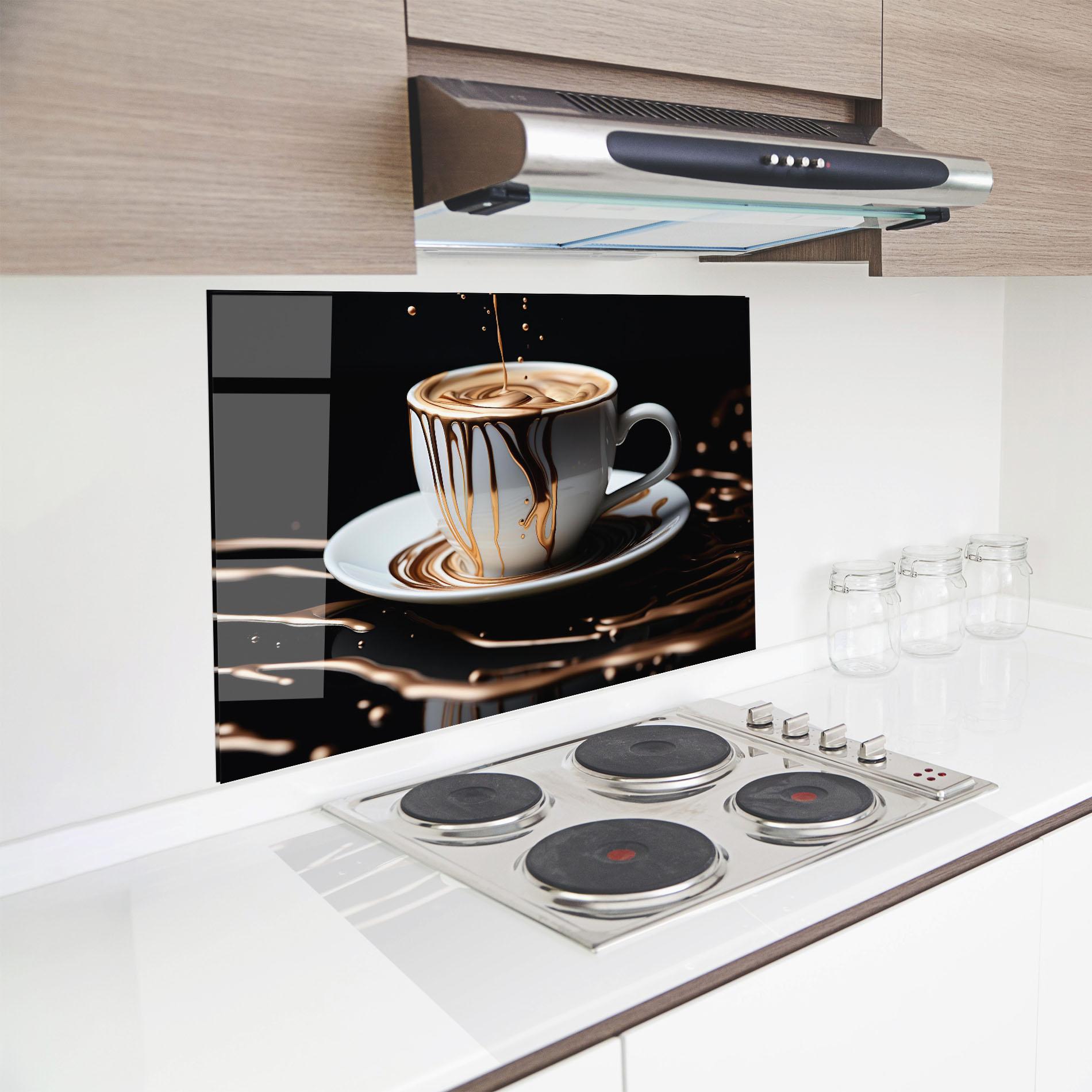 Panou Sticla Bucatarie Cold Coffee Drink mockup 8