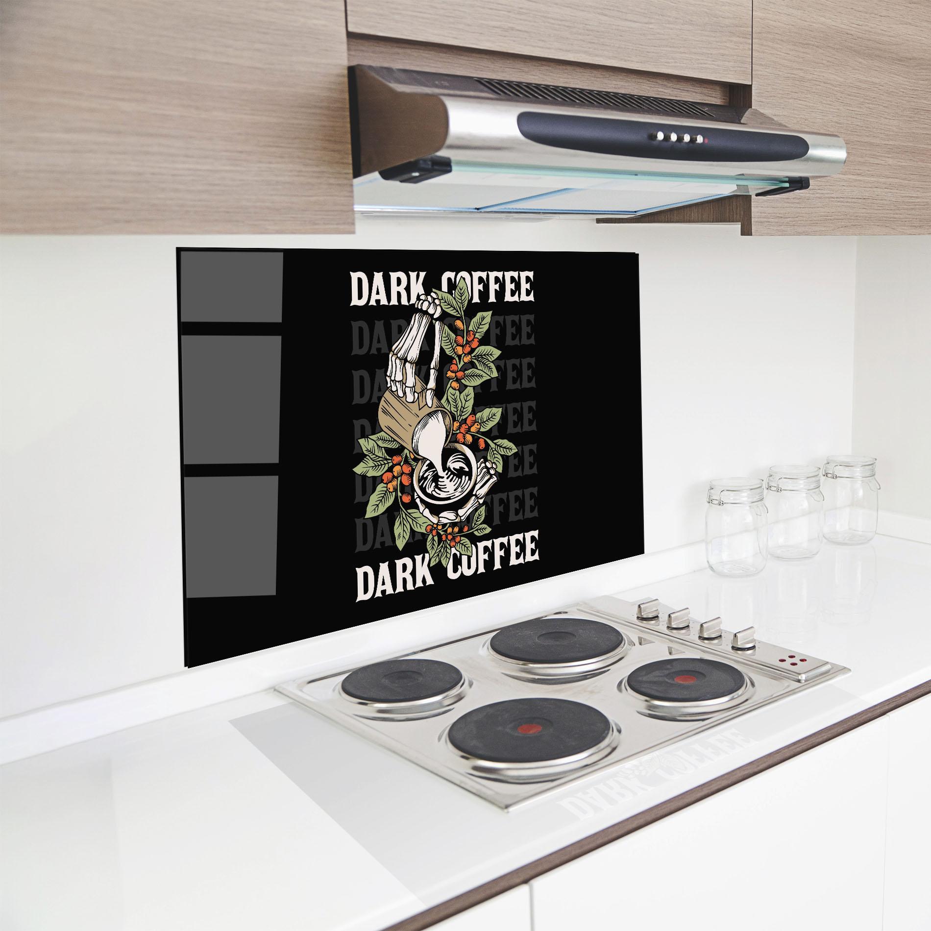Panou Sticla Bucatarie Dark Coffee mockup 8