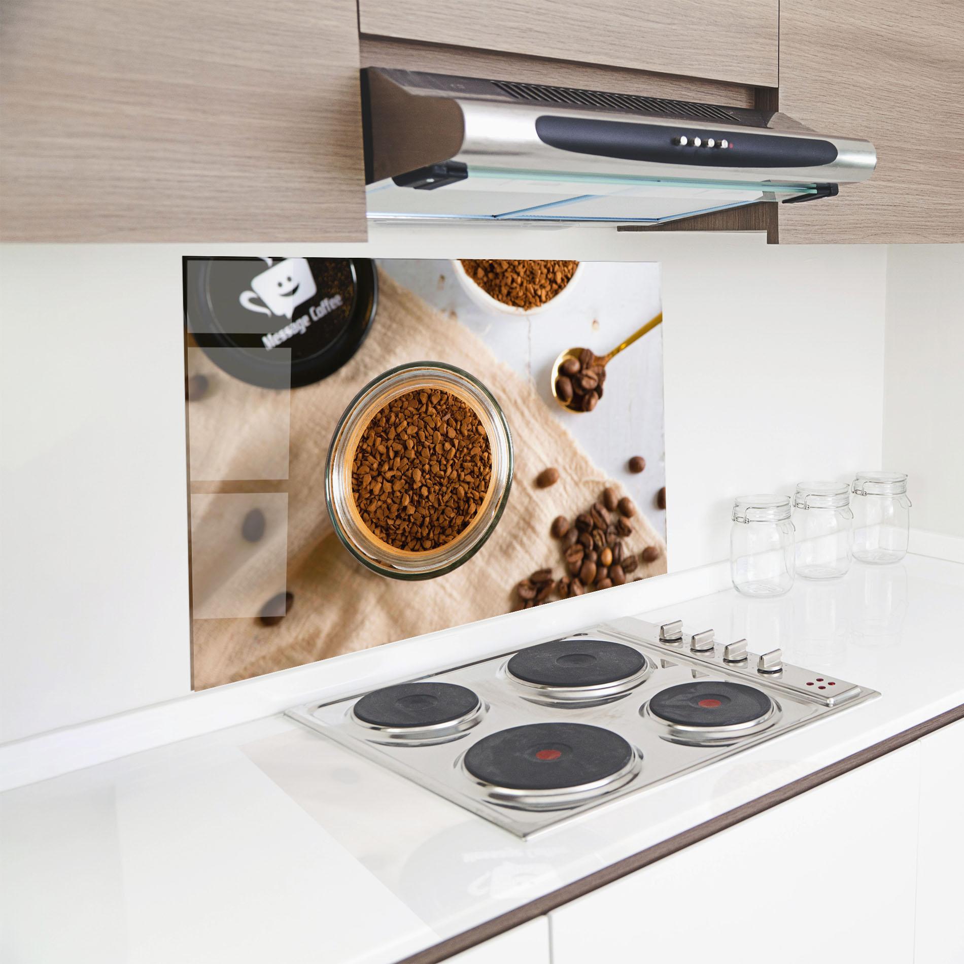 Panou Sticla Bucatarie Ground Coffee mockup 8