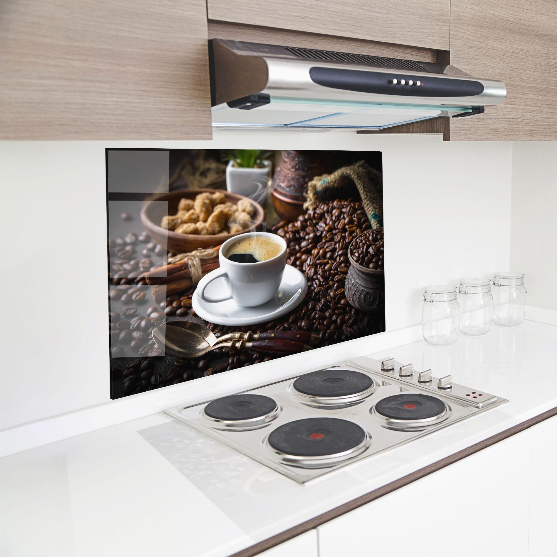 Panou Sticla Bucatarie Old Coffee Cup mockup 8