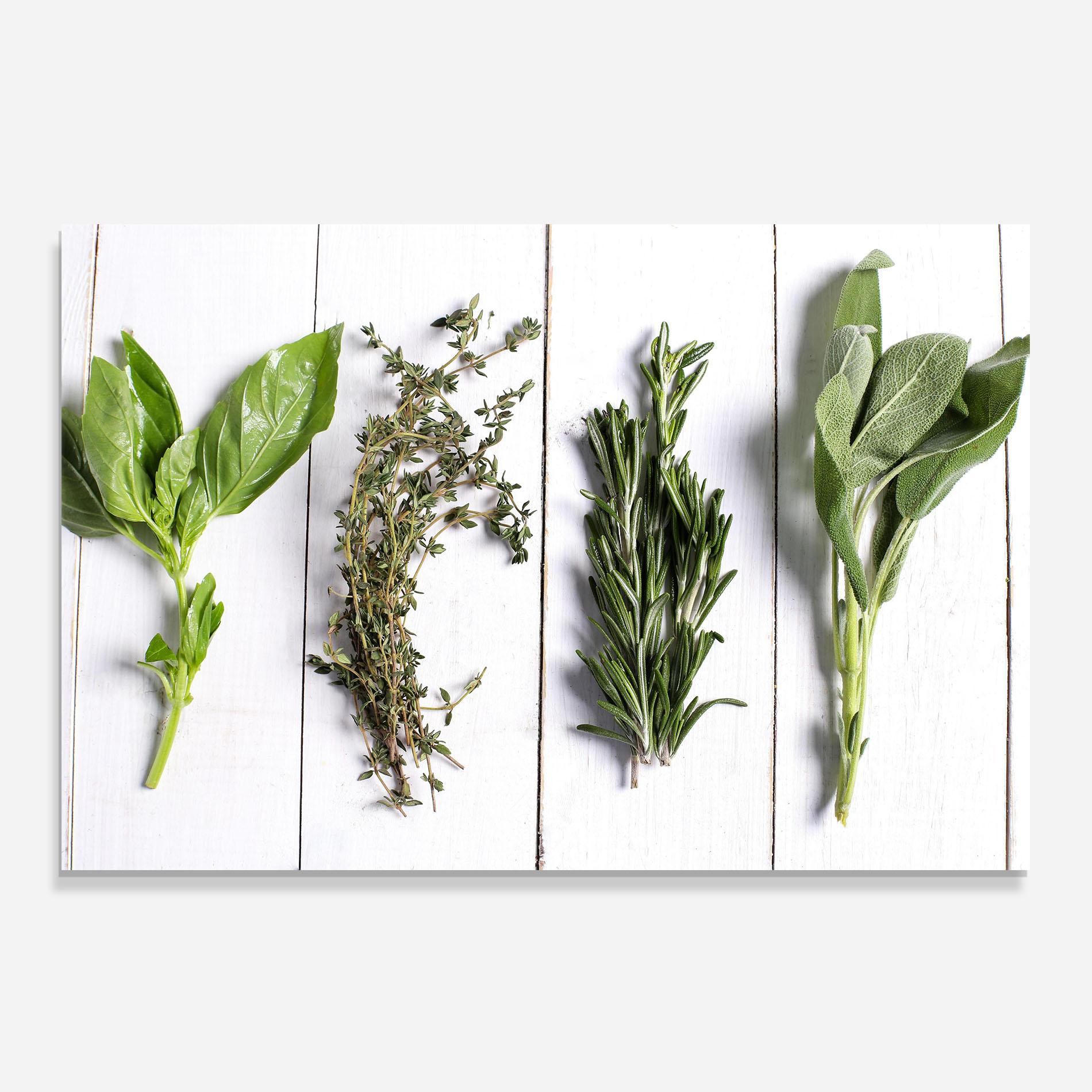 Panou Sticla Bucatarie Different Herbs mockup 0