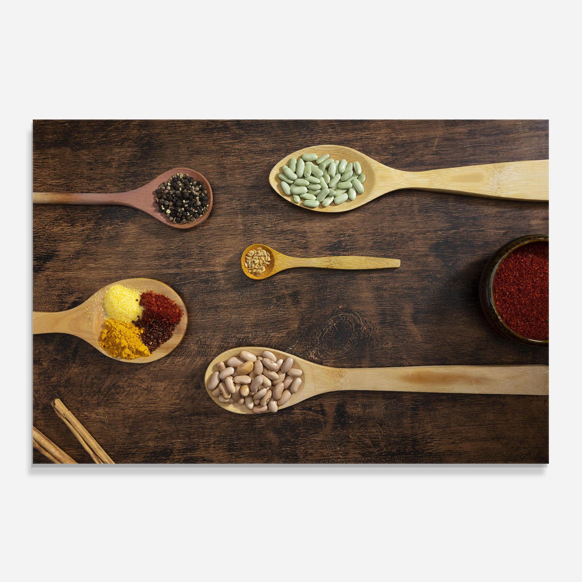 Panou Sticla Bucatarie Spices Beans mockup 0