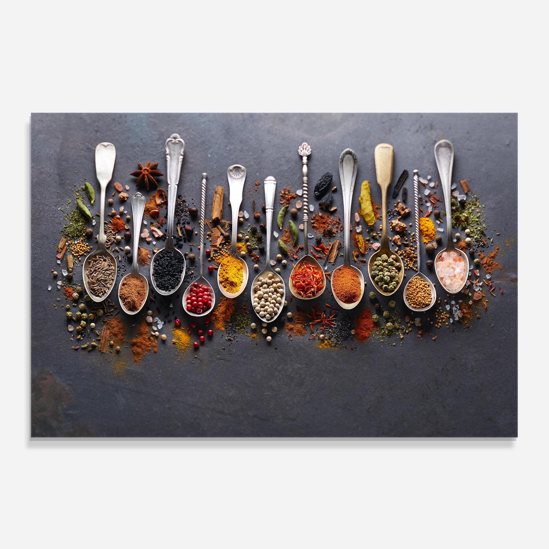 Panou Sticla Bucatarie Spices Black Board mockup 0