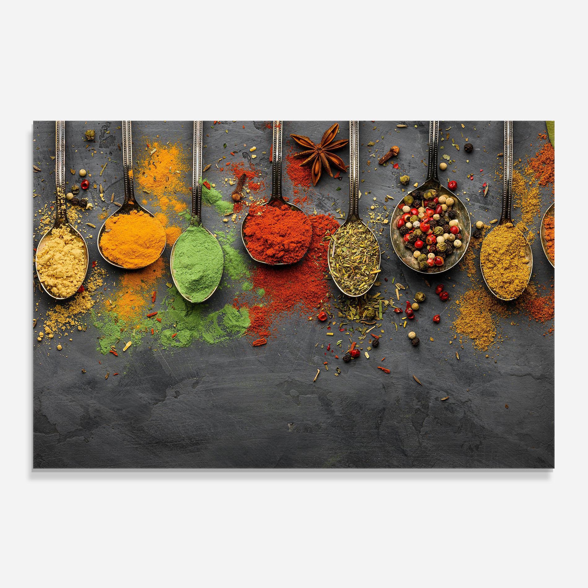 Panou Sticla Bucatarie Various Seasonings mockup 0