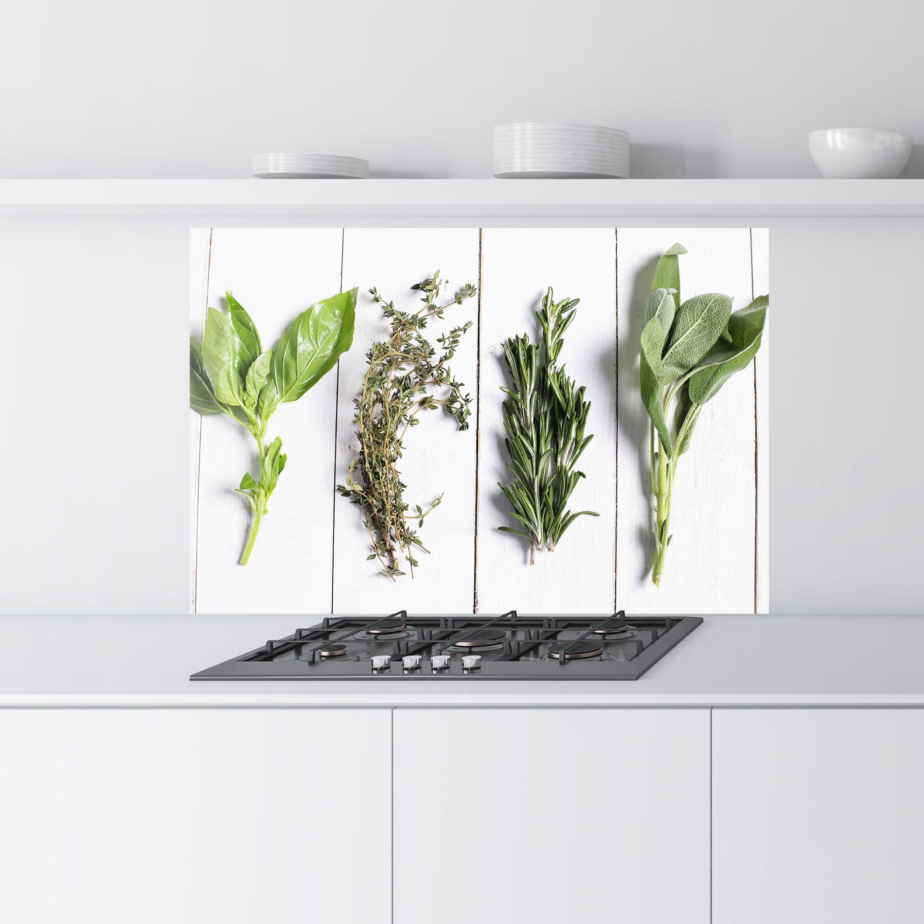 Panou Sticla Bucatarie Different Herbs mockup 9
