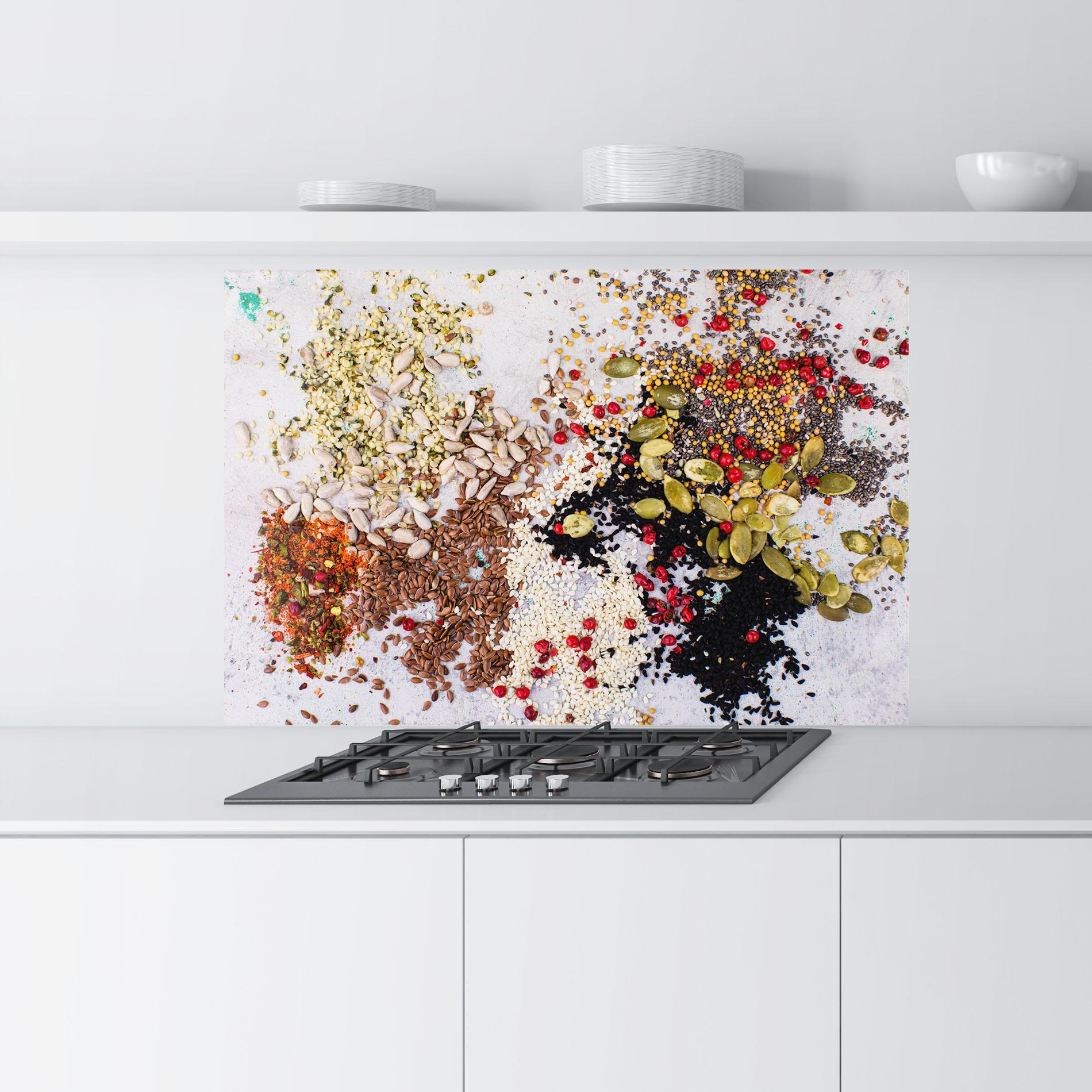 Panou Sticla Bucatarie Different Seeds mockup 9