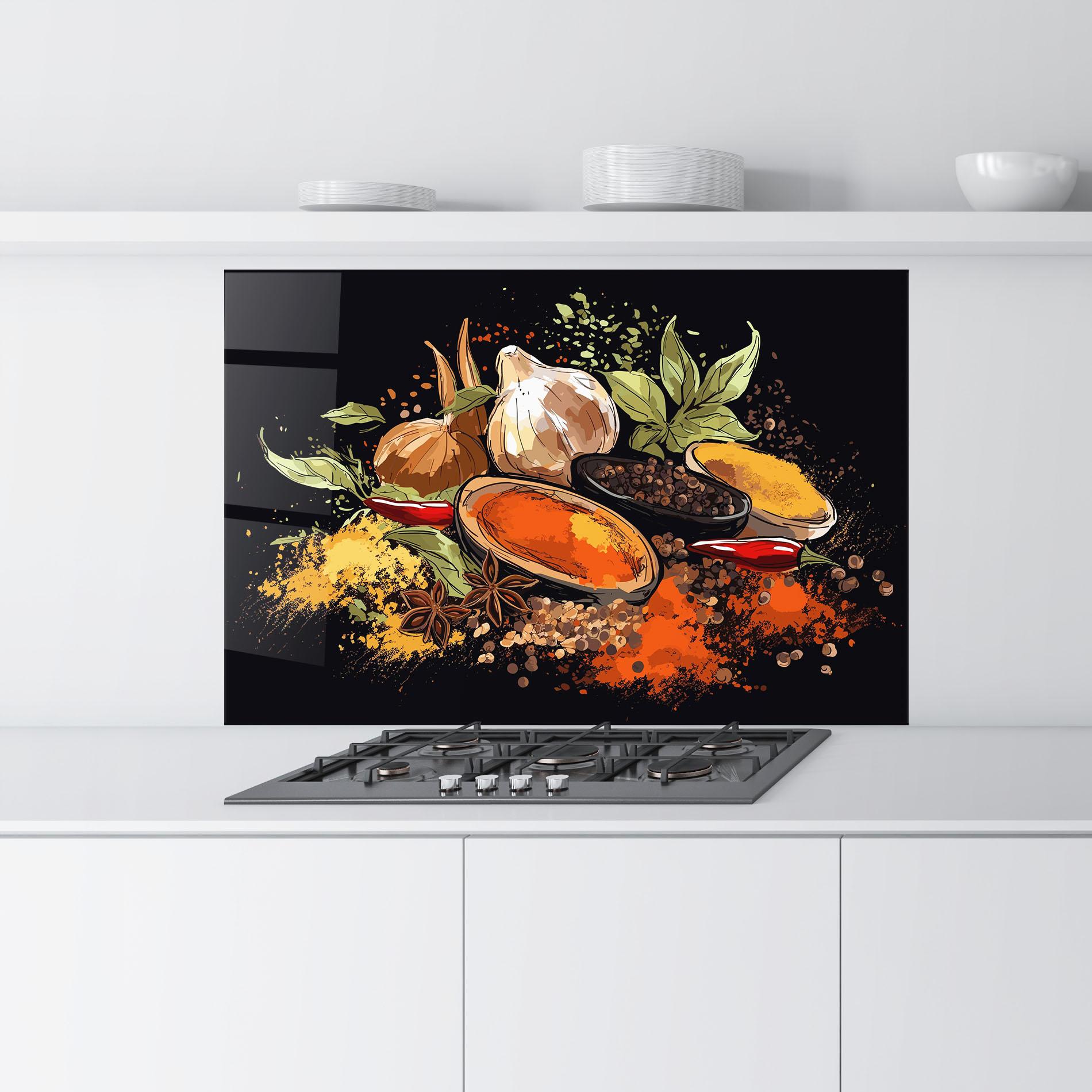 Panou Sticla Bucatarie Pretty Spices mockup 9