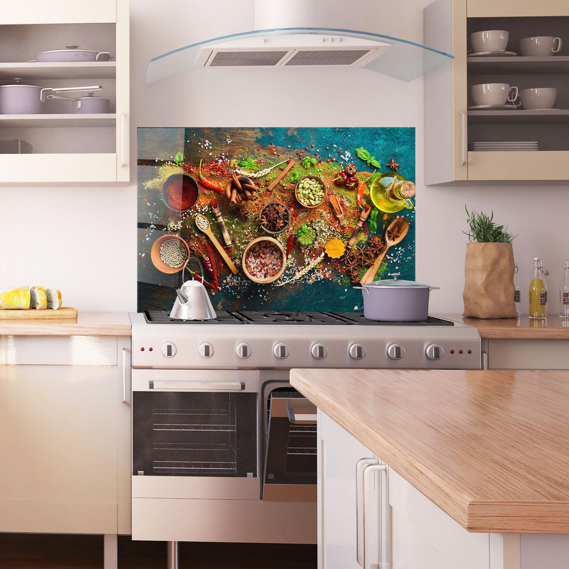 Panou Sticla Bucatarie Seasonings Mix mockup 1