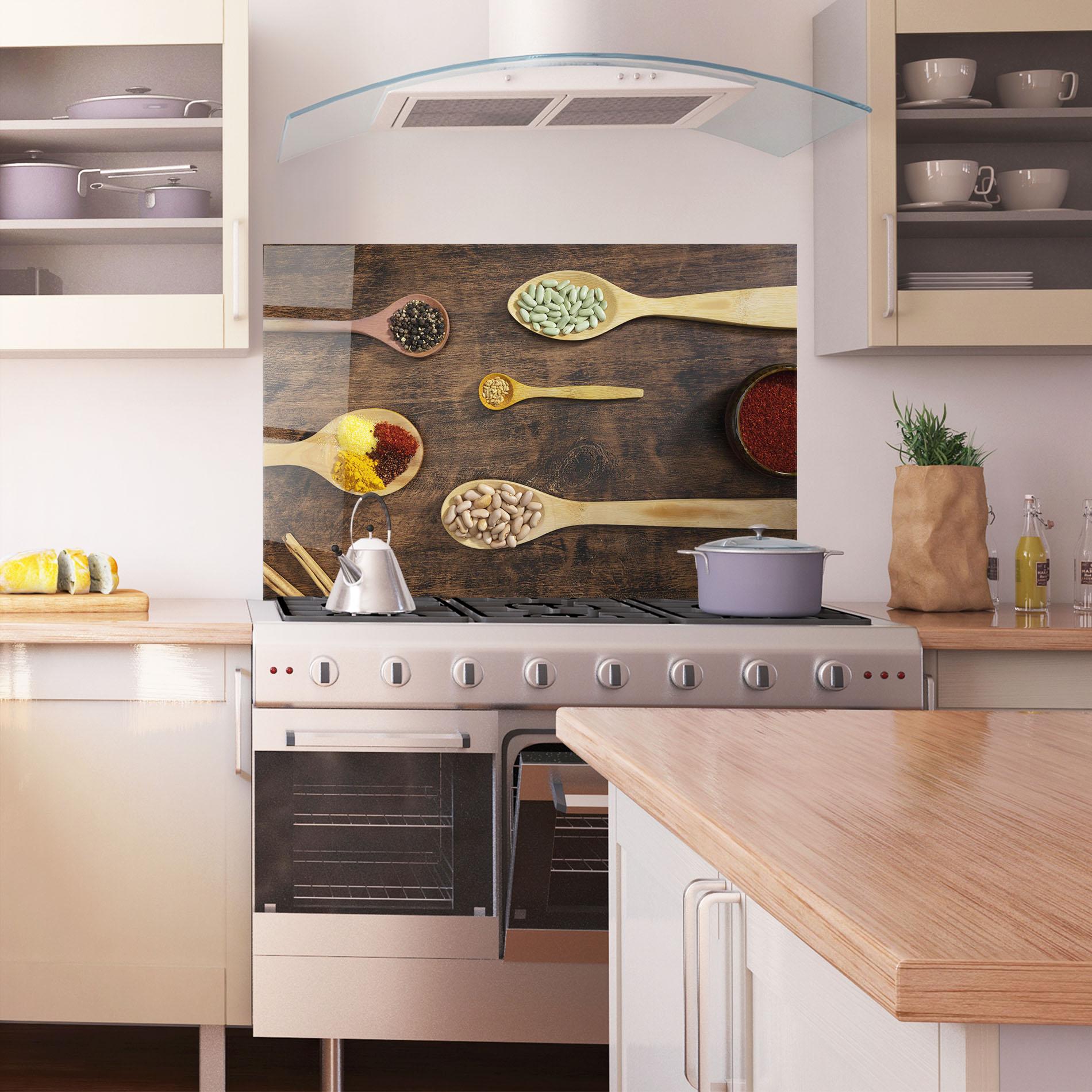 Panou Sticla Bucatarie Spices Beans mockup 1