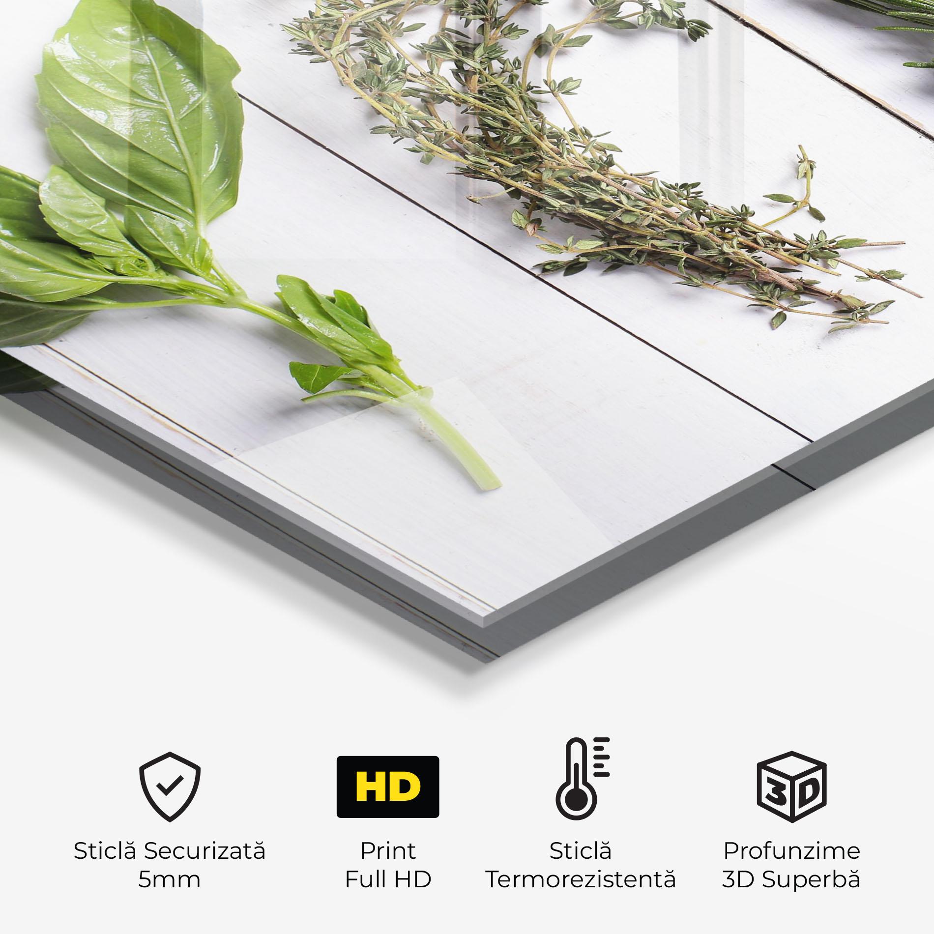 Panou Sticla Bucatarie Different Herbs mockup 2