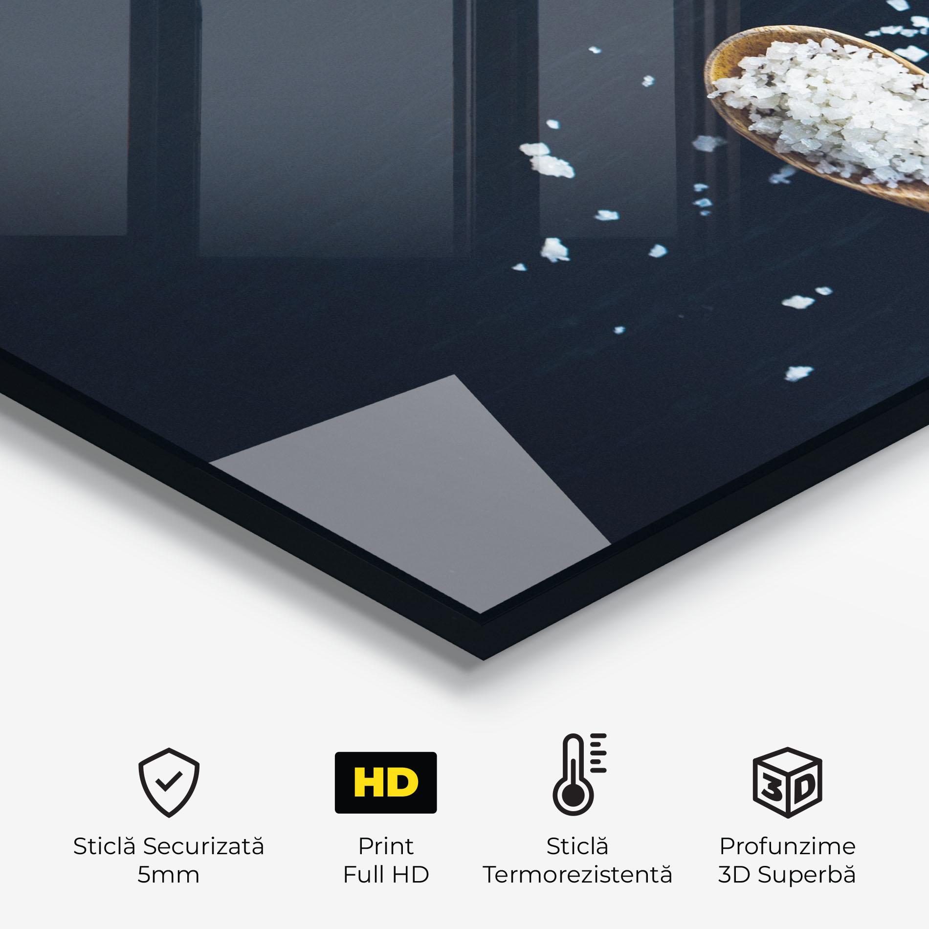 Panou Sticla Bucatarie Salt On Black mockup 2