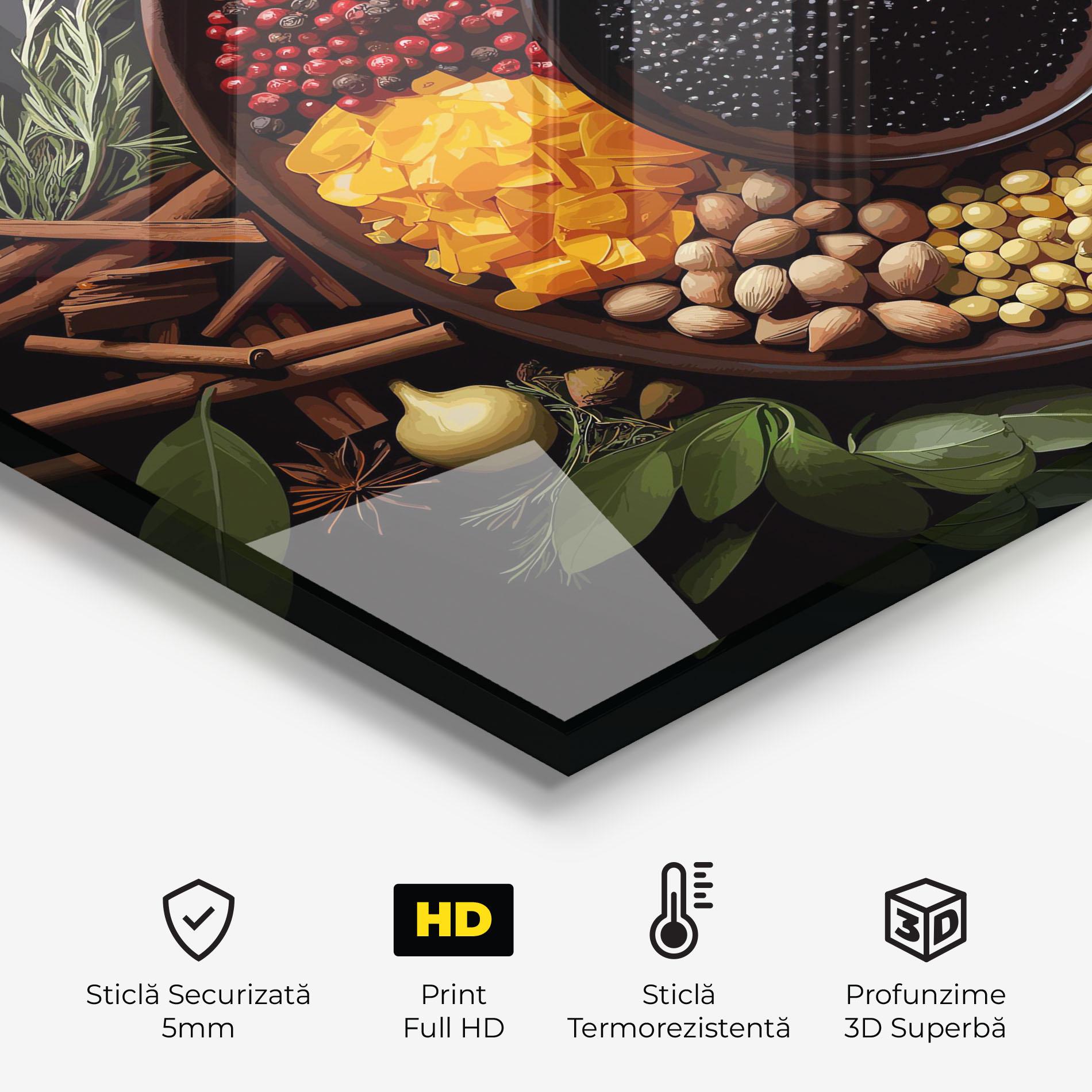 Panou Sticla Bucatarie Spices Plate mockup 2