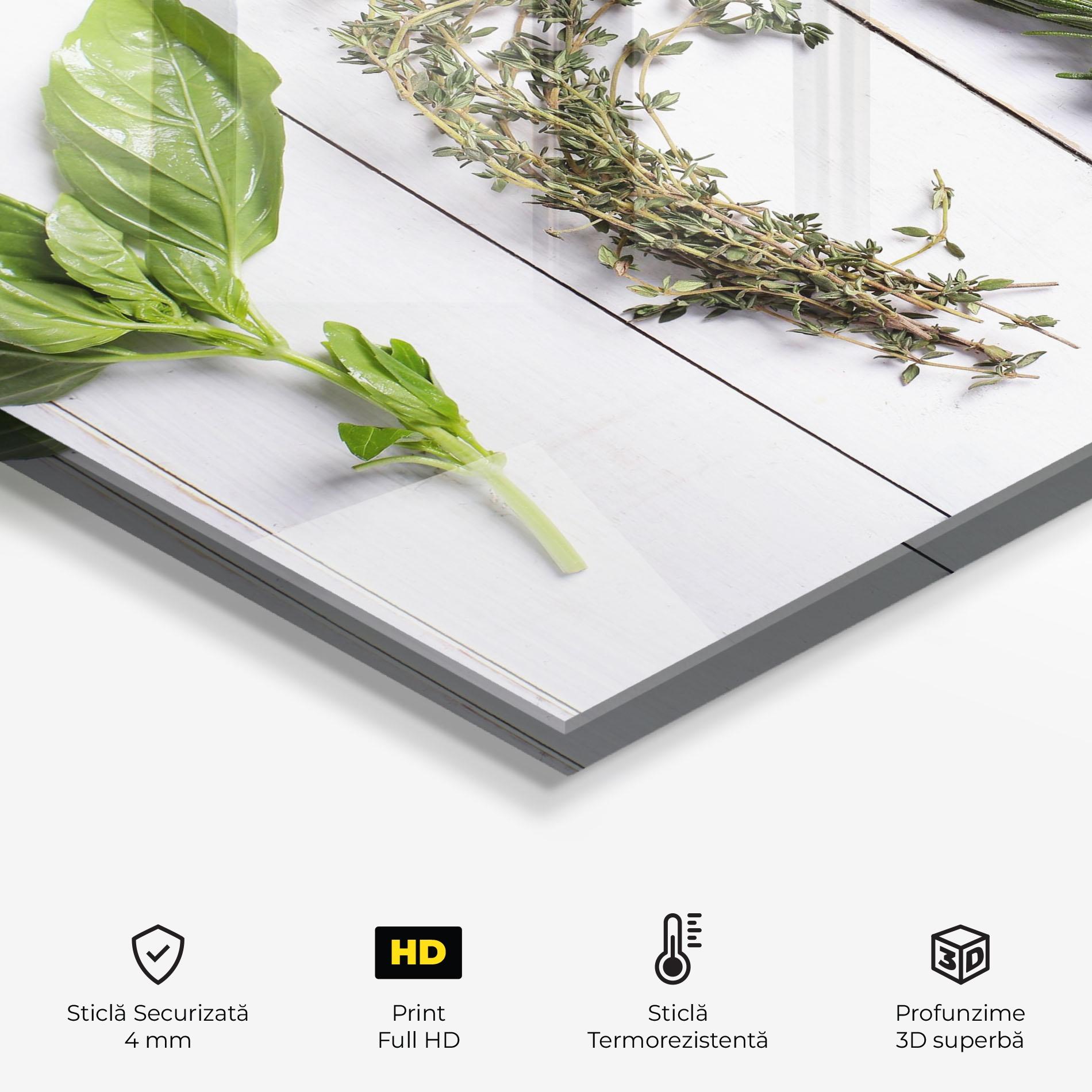 Panou Sticla Bucatarie Different Herbs mockup 2