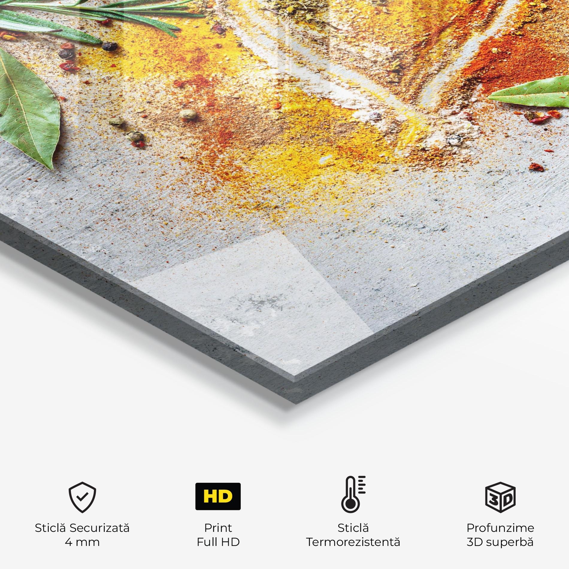 Panou Sticla Bucatarie Heart Spice Powders mockup 2