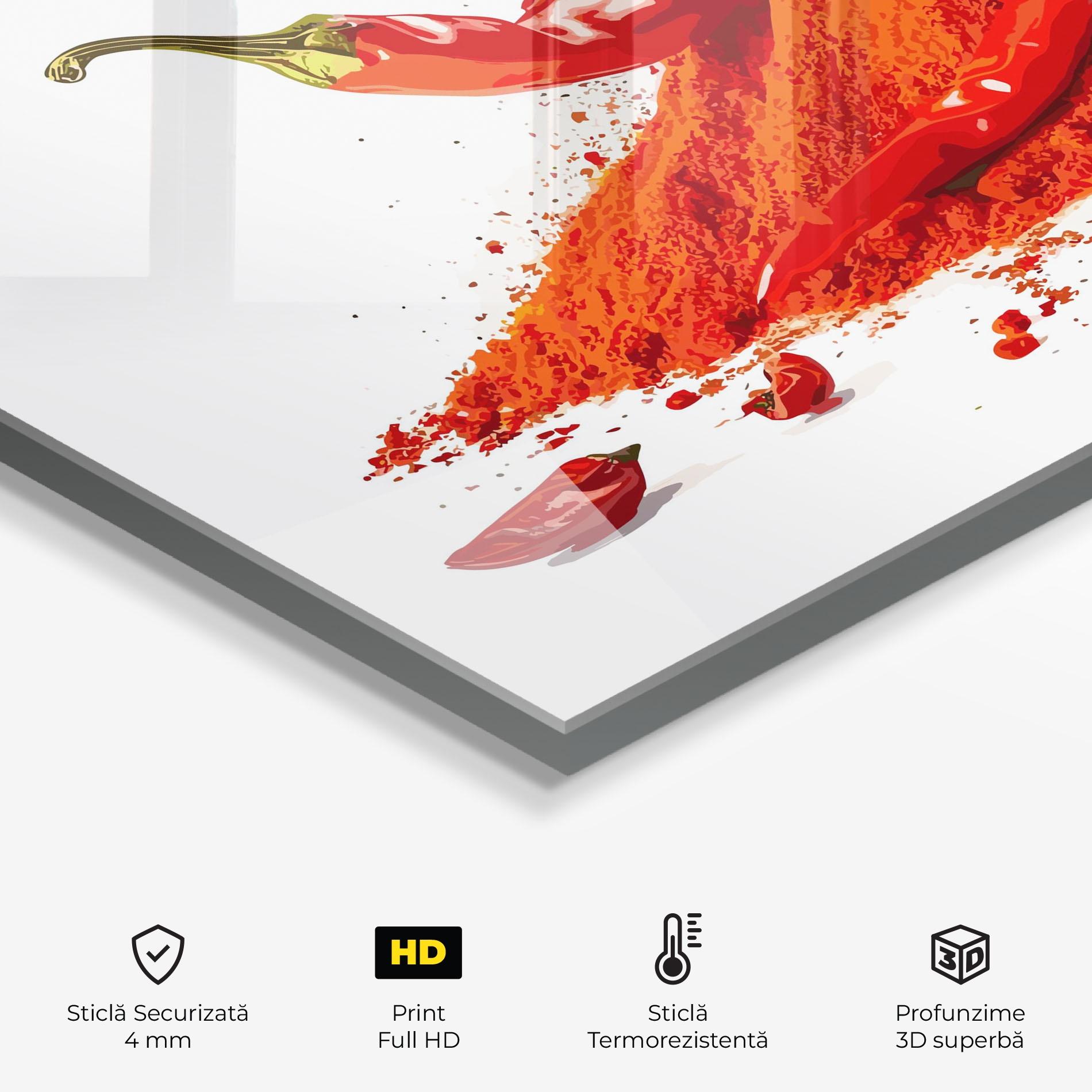 Panou Sticla Bucatarie Papper Art mockup 2