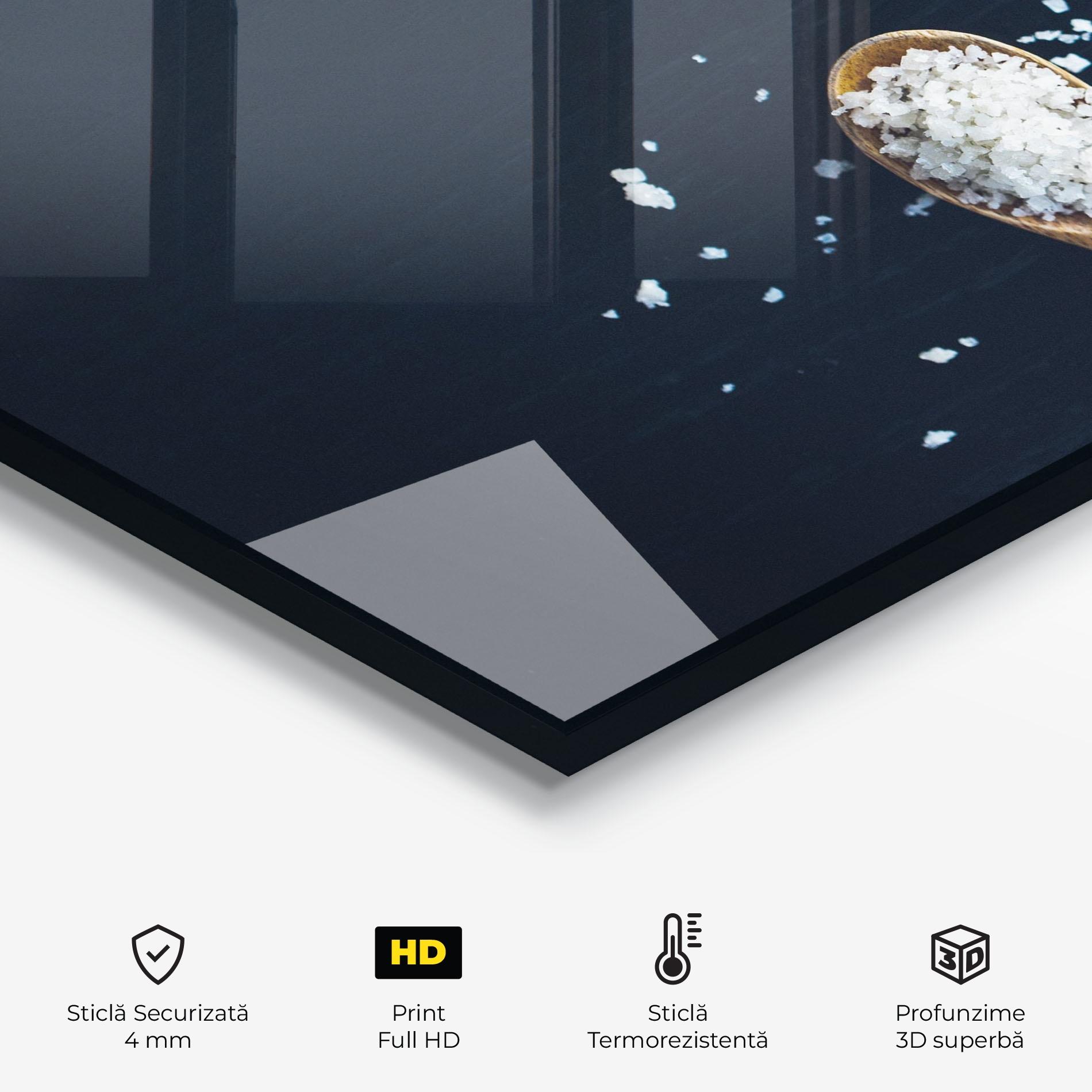 Panou Sticla Bucatarie Salt On Black mockup 2