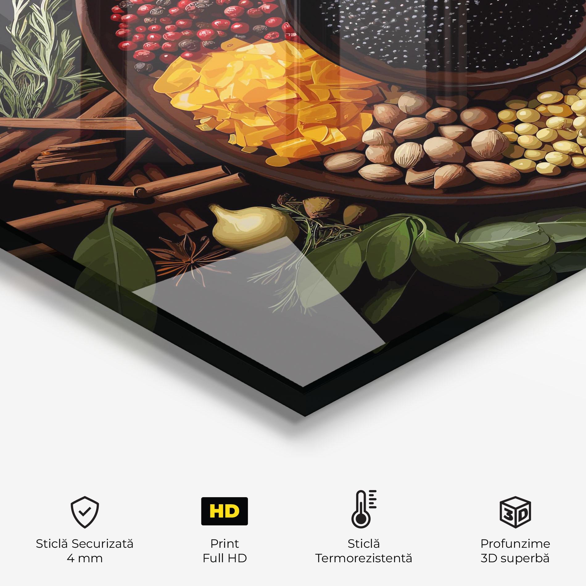 Panou Sticla Bucatarie Spices Plate mockup 2
