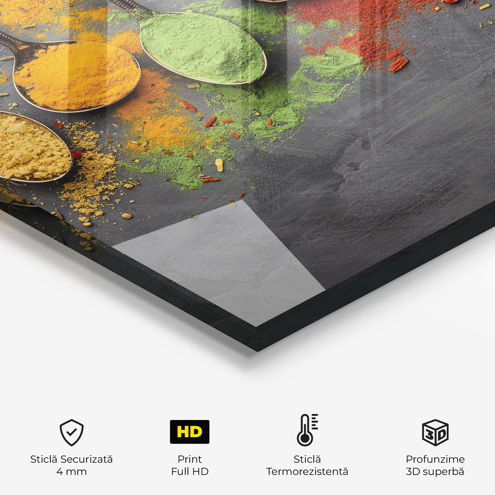 Panou Sticla Bucatarie Various Seasonings mockup 2