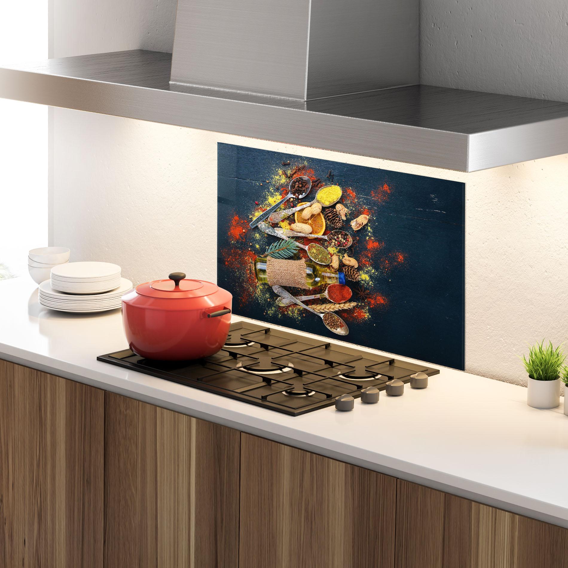 Panou Sticla Bucatarie Indian Cuisine mockup 4