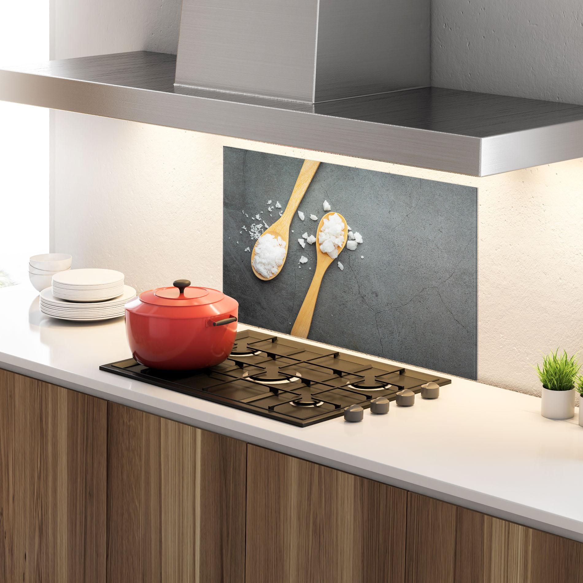 Panou Sticla Bucatarie Salt Wooden Spoon mockup 4