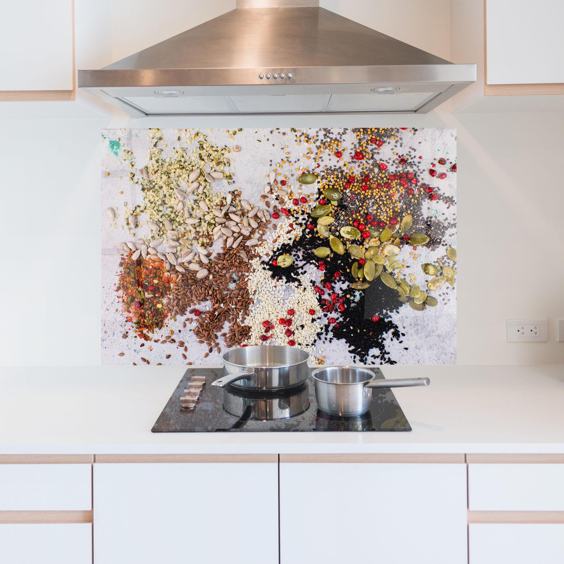 Panou Sticla Bucatarie Different Seeds mockup 5