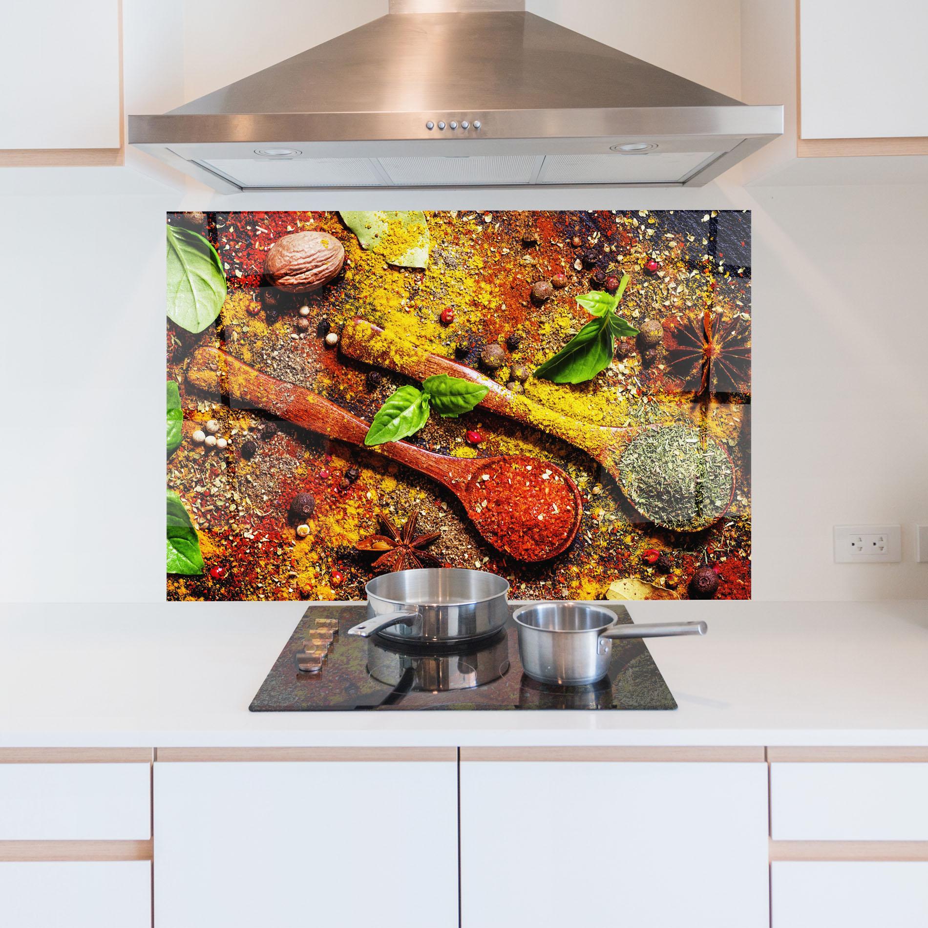 Panou Sticla Bucatarie Dried Herbs mockup 5