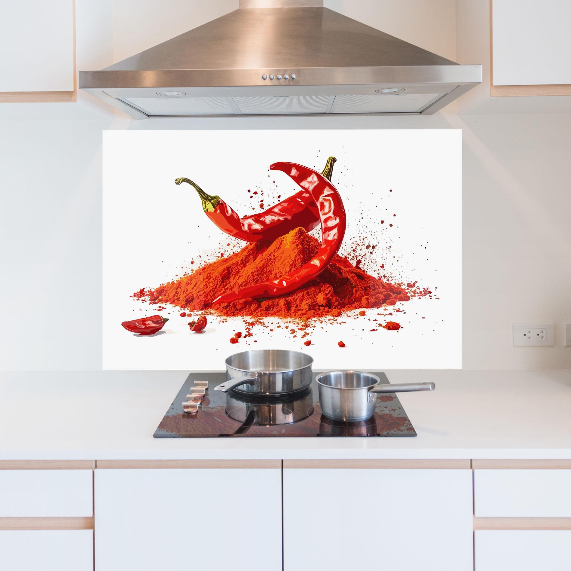 Panou Sticla Bucatarie Papper Art mockup 5