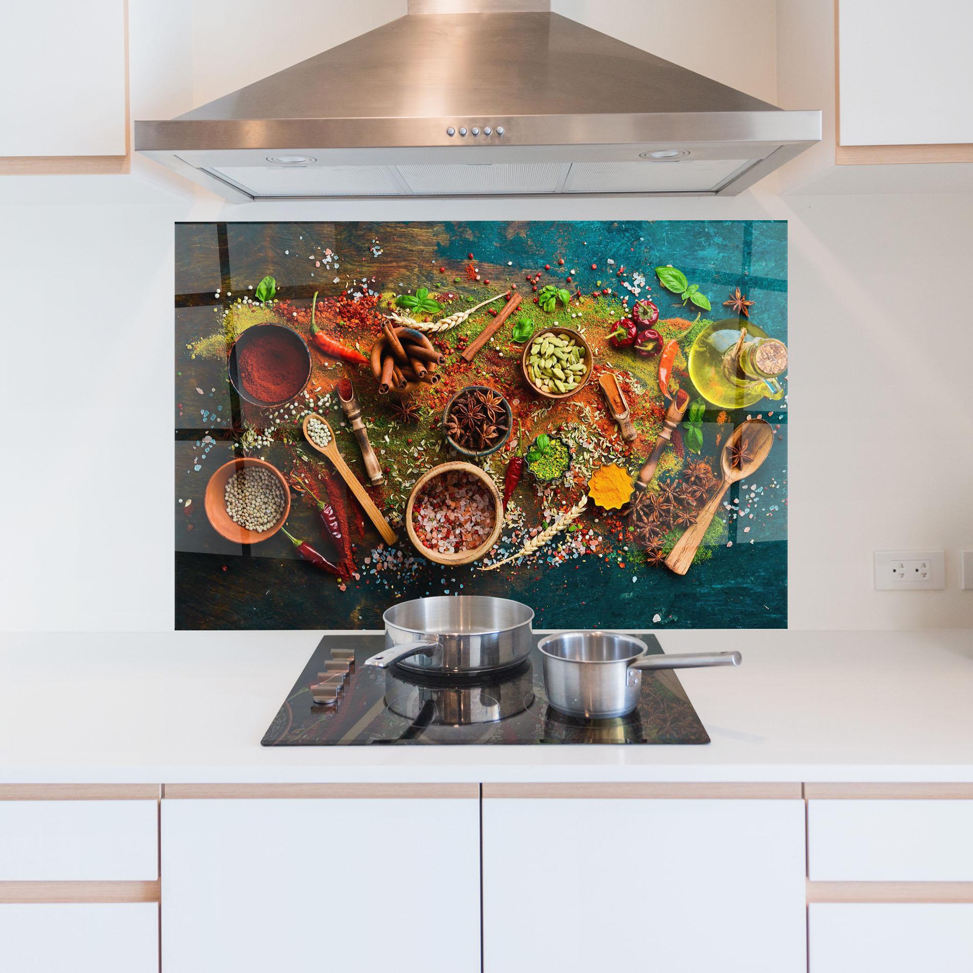 Panou Sticla Bucatarie Seasonings Mix mockup 5