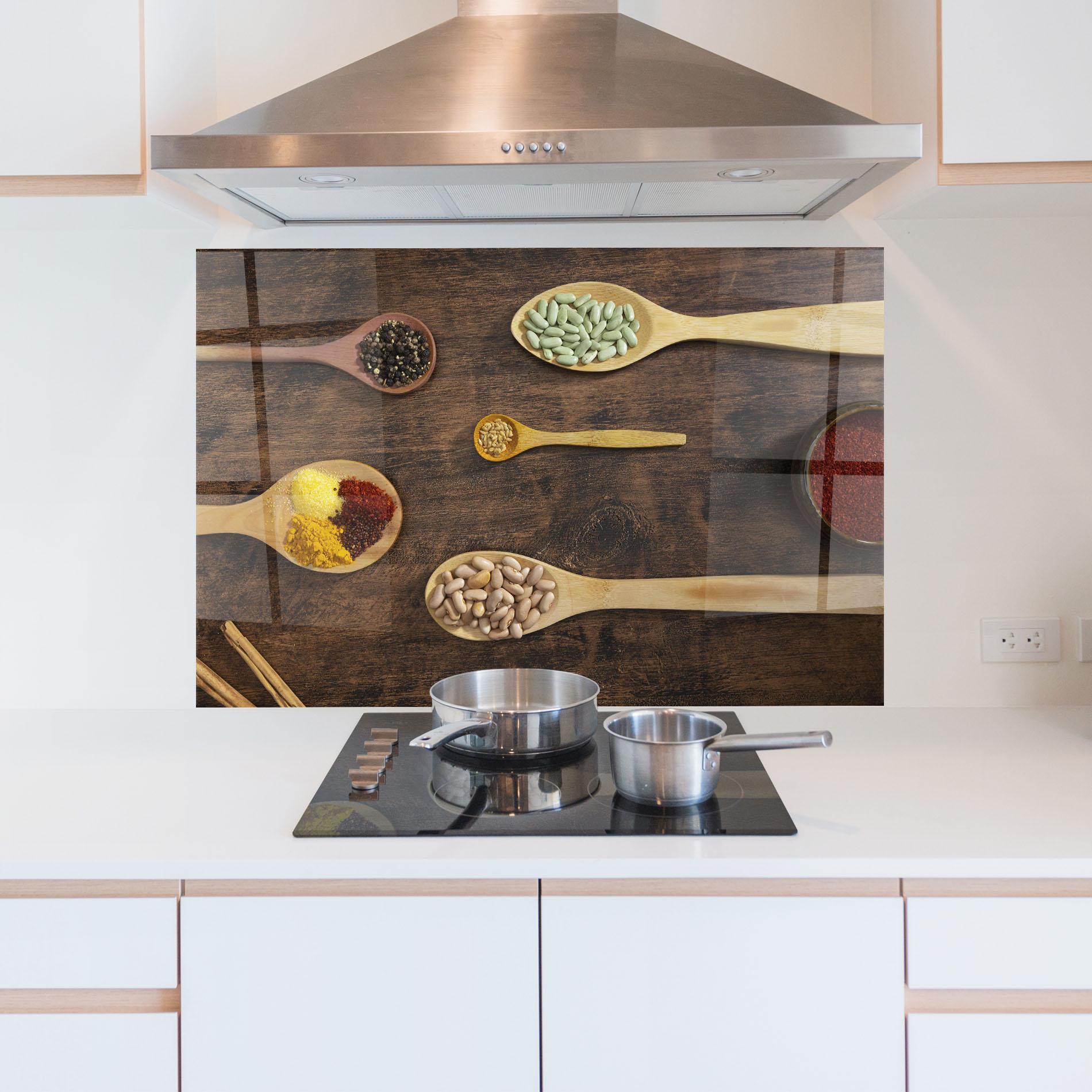 Panou Sticla Bucatarie Spices Beans mockup 5