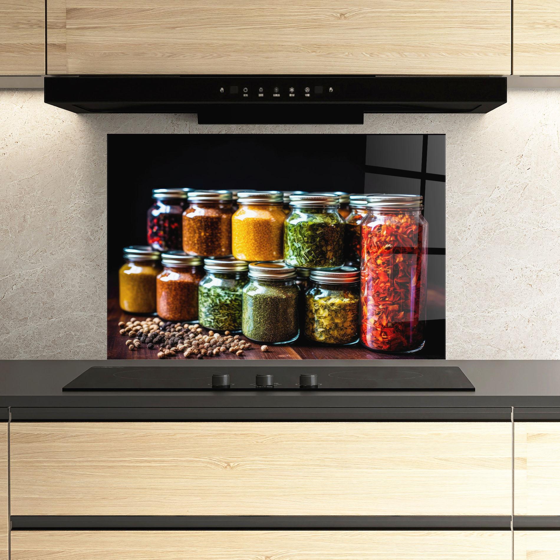 Panou Sticla Bucatarie Kitchen Spice Up mockup 3