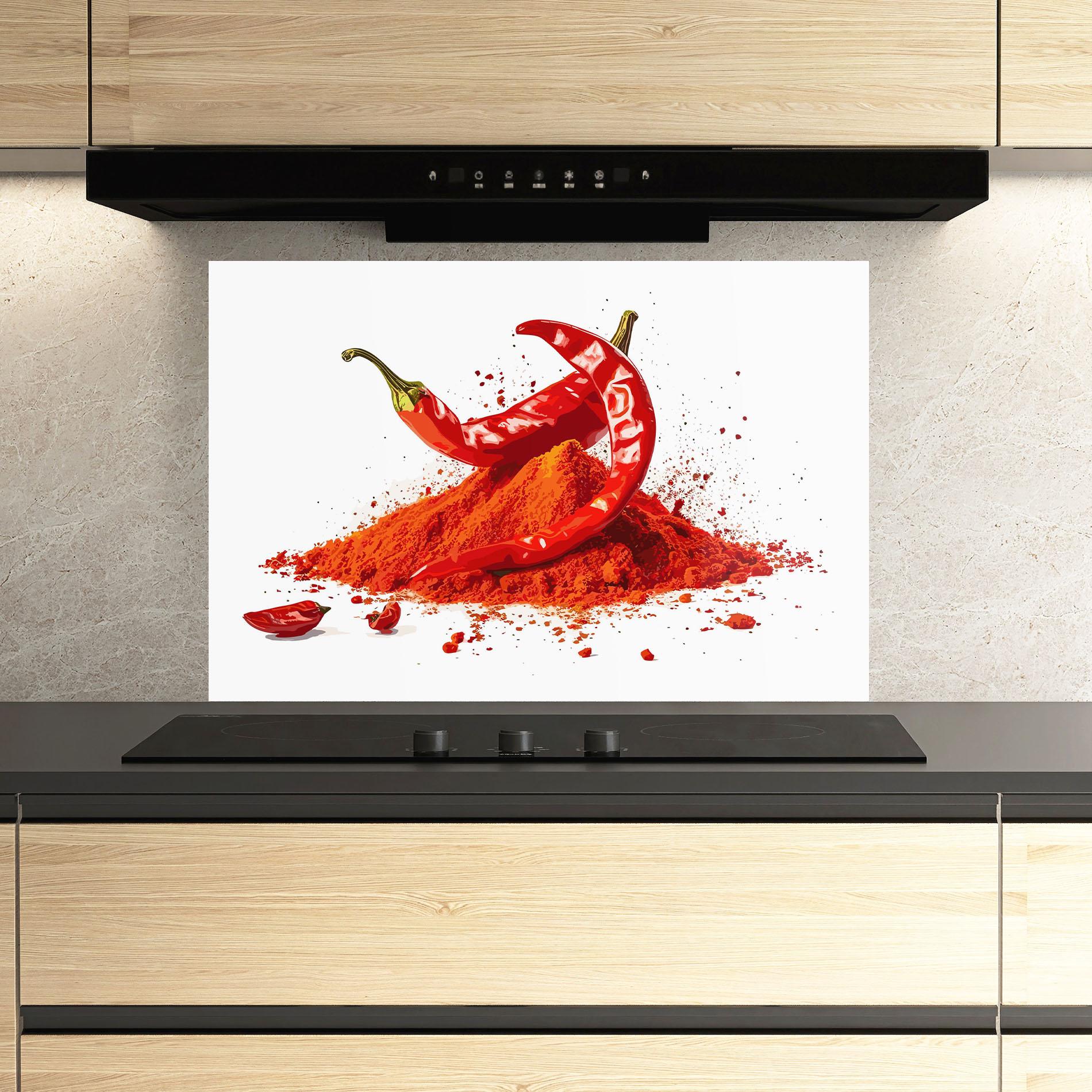 Panou Sticla Bucatarie Papper Art mockup 3