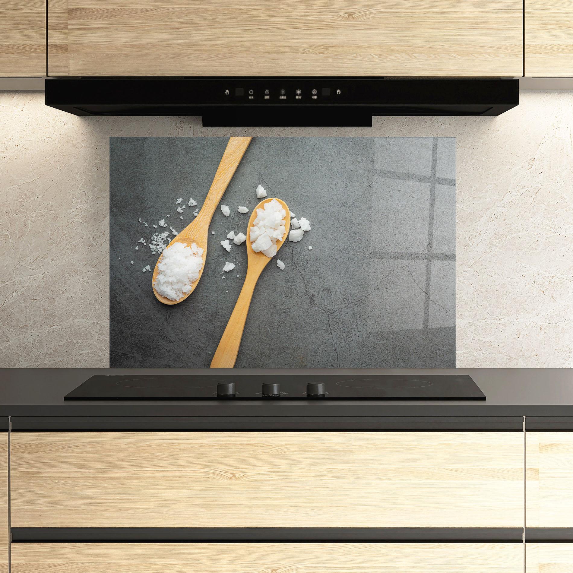 Panou Sticla Bucatarie Salt Wooden Spoon mockup 3