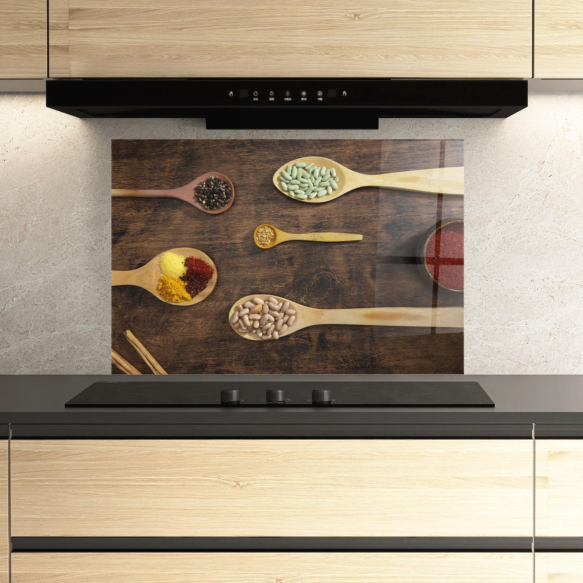 Panou Sticla Bucatarie Spices Beans mockup 3