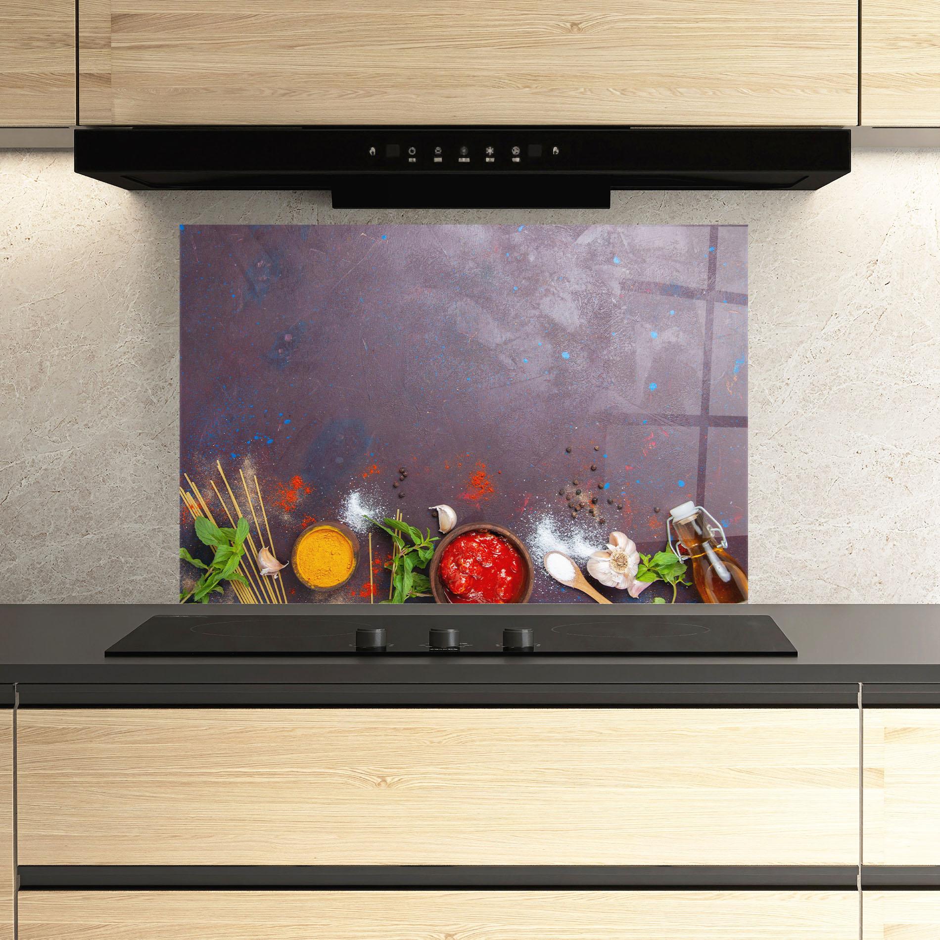 Panou Sticla Bucatarie Tomato Sauce mockup 3