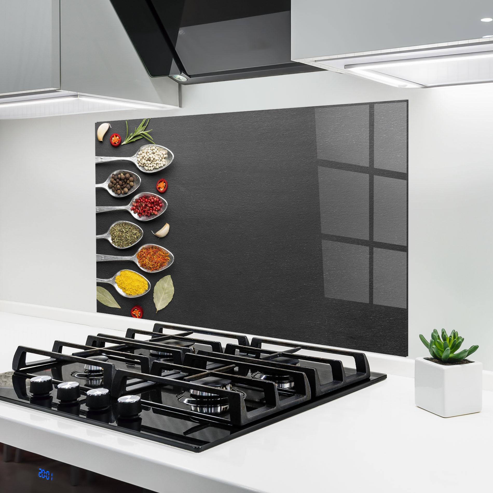 Panou Sticla Bucatarie Condiments Spoons mockup 6