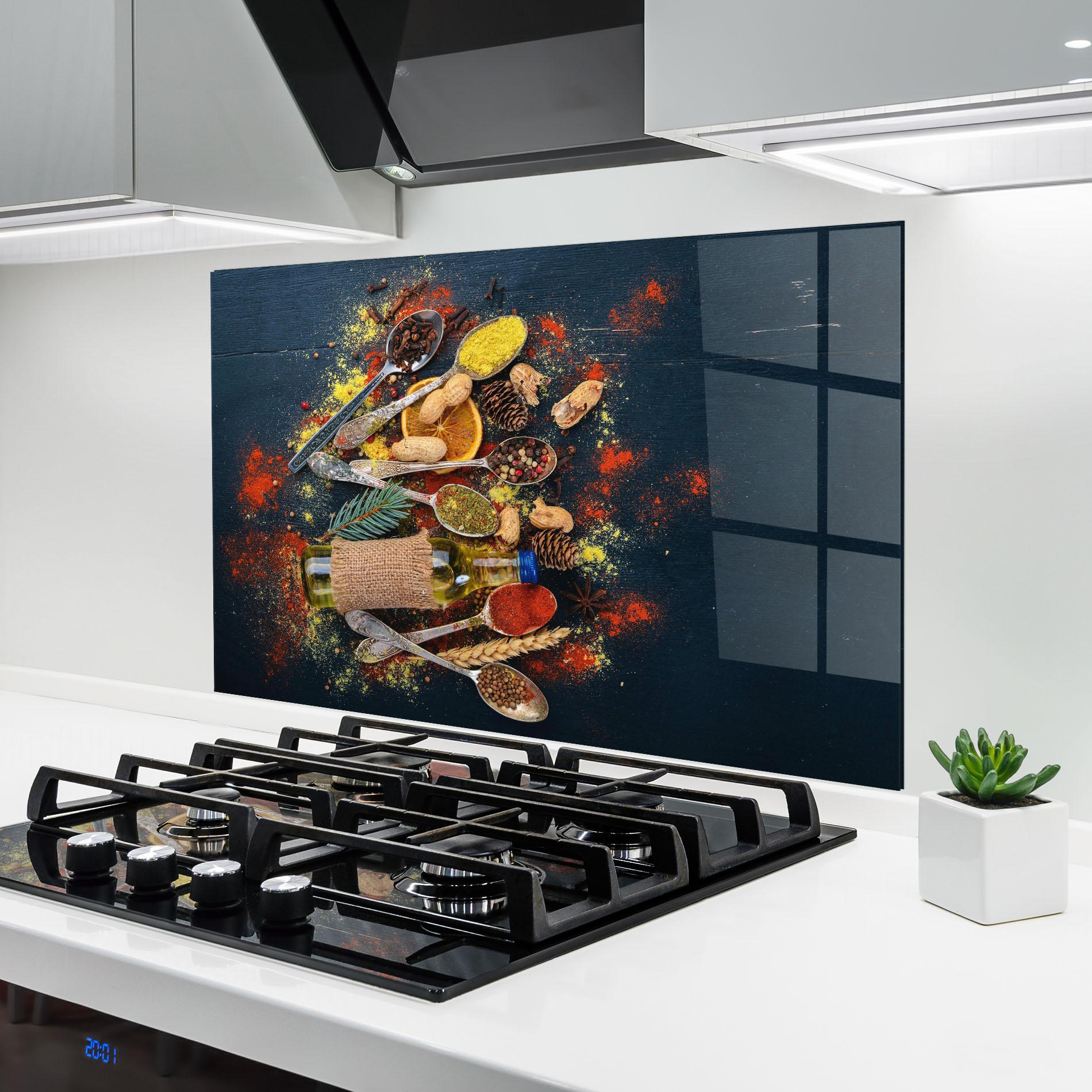 Panou Sticla Bucatarie Indian Cuisine mockup 6