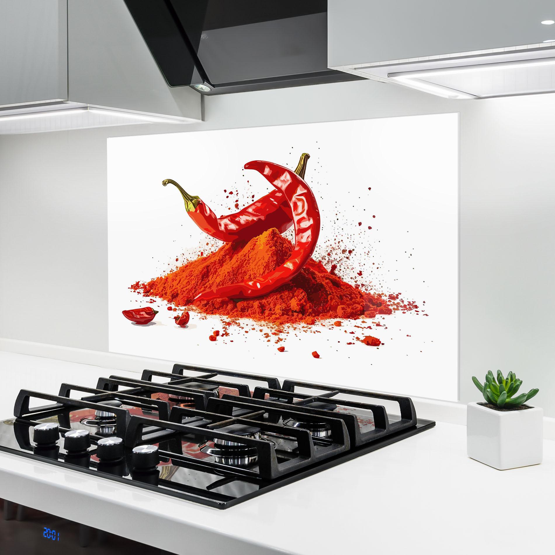 Panou Sticla Bucatarie Papper Art mockup 6