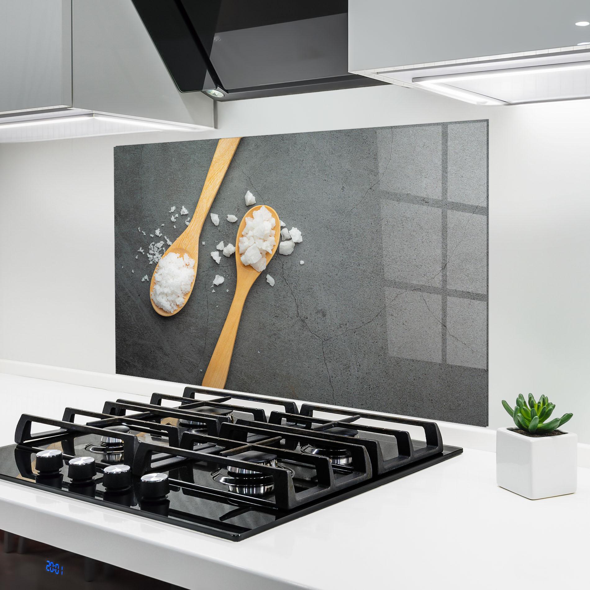 Panou Sticla Bucatarie Salt Wooden Spoon mockup 6