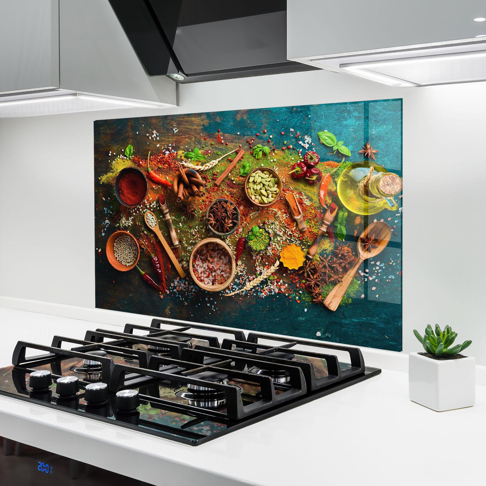 Panou Sticla Bucatarie Seasonings Mix mockup 6