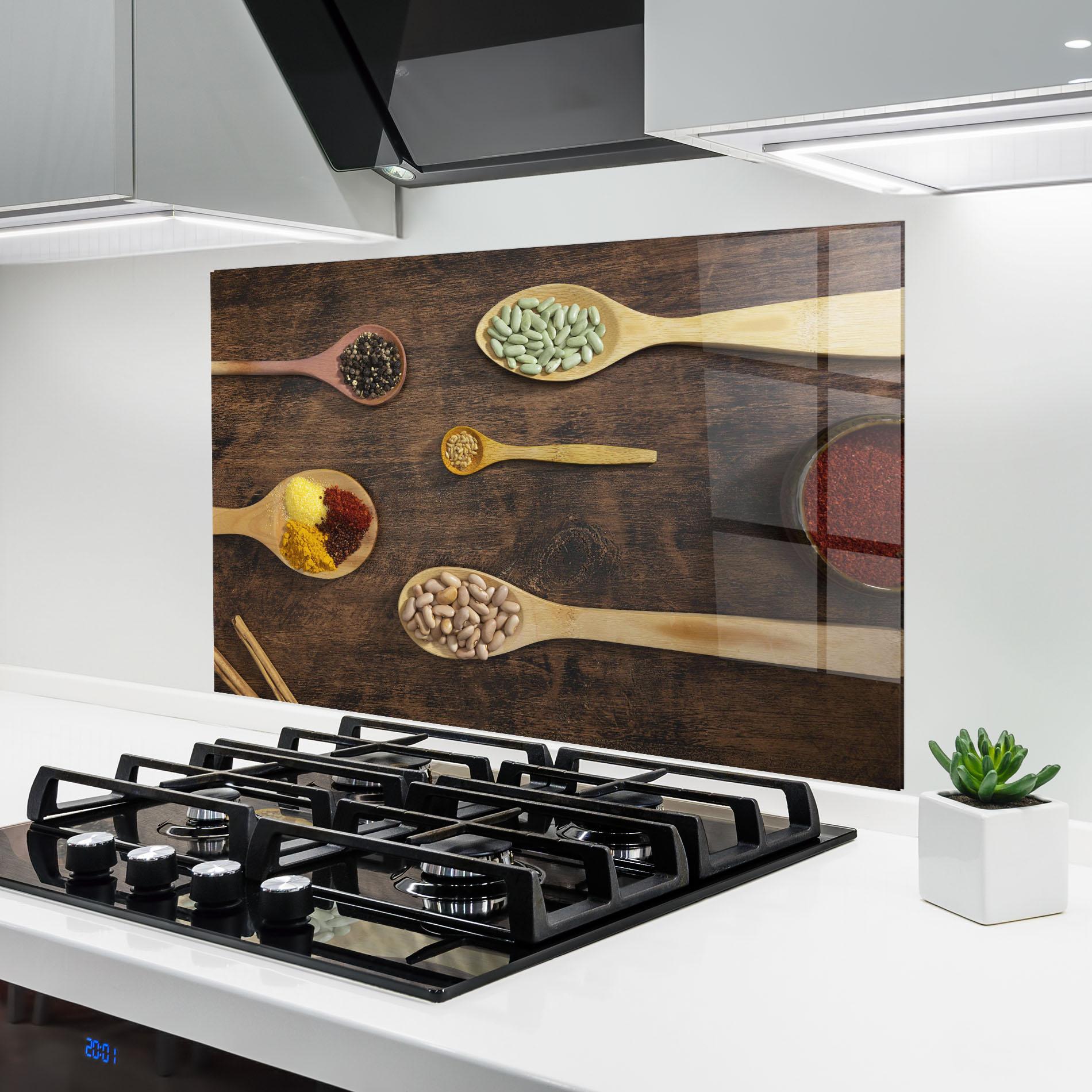 Panou Sticla Bucatarie Spices Beans mockup 6