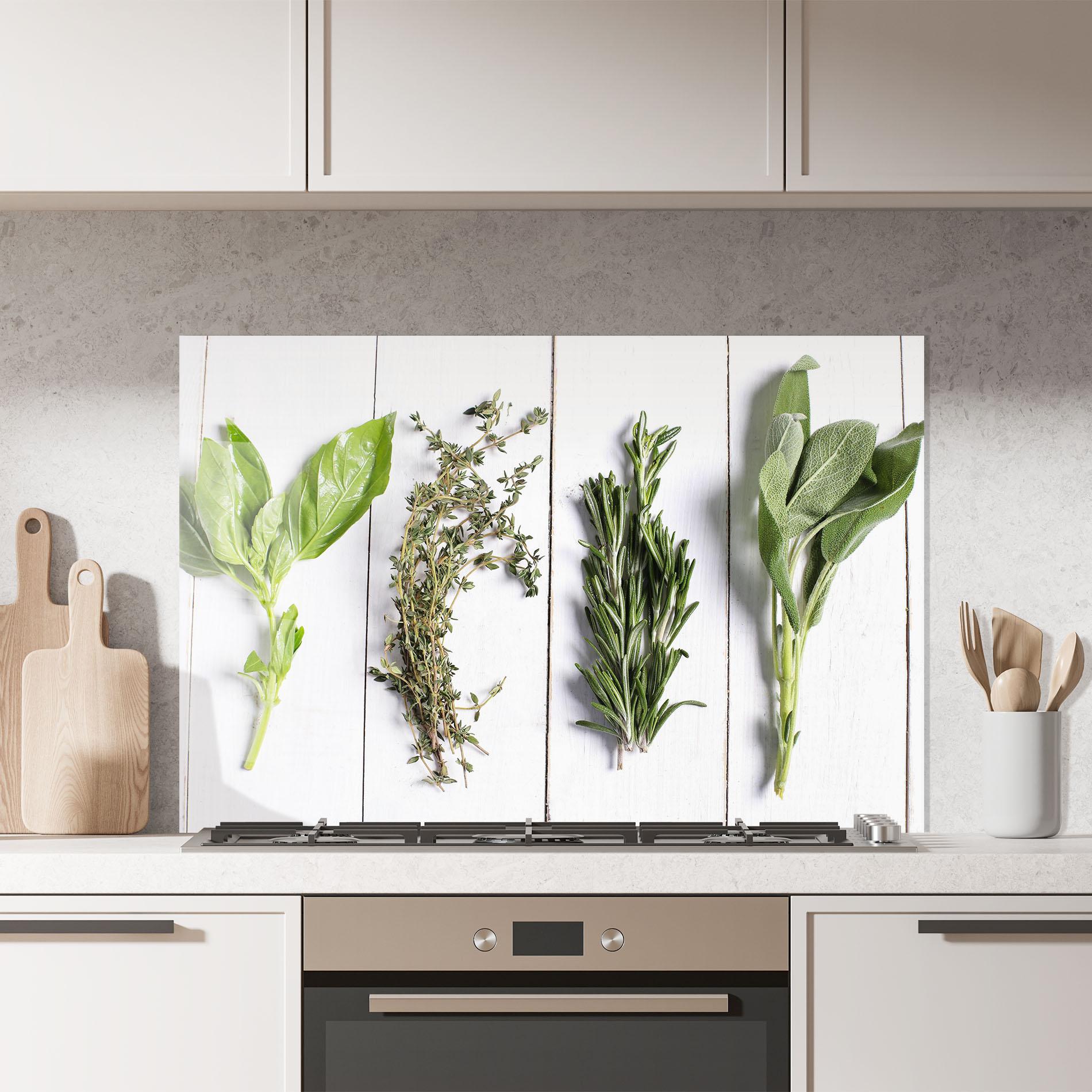 Panou Sticla Bucatarie Different Herbs mockup 7